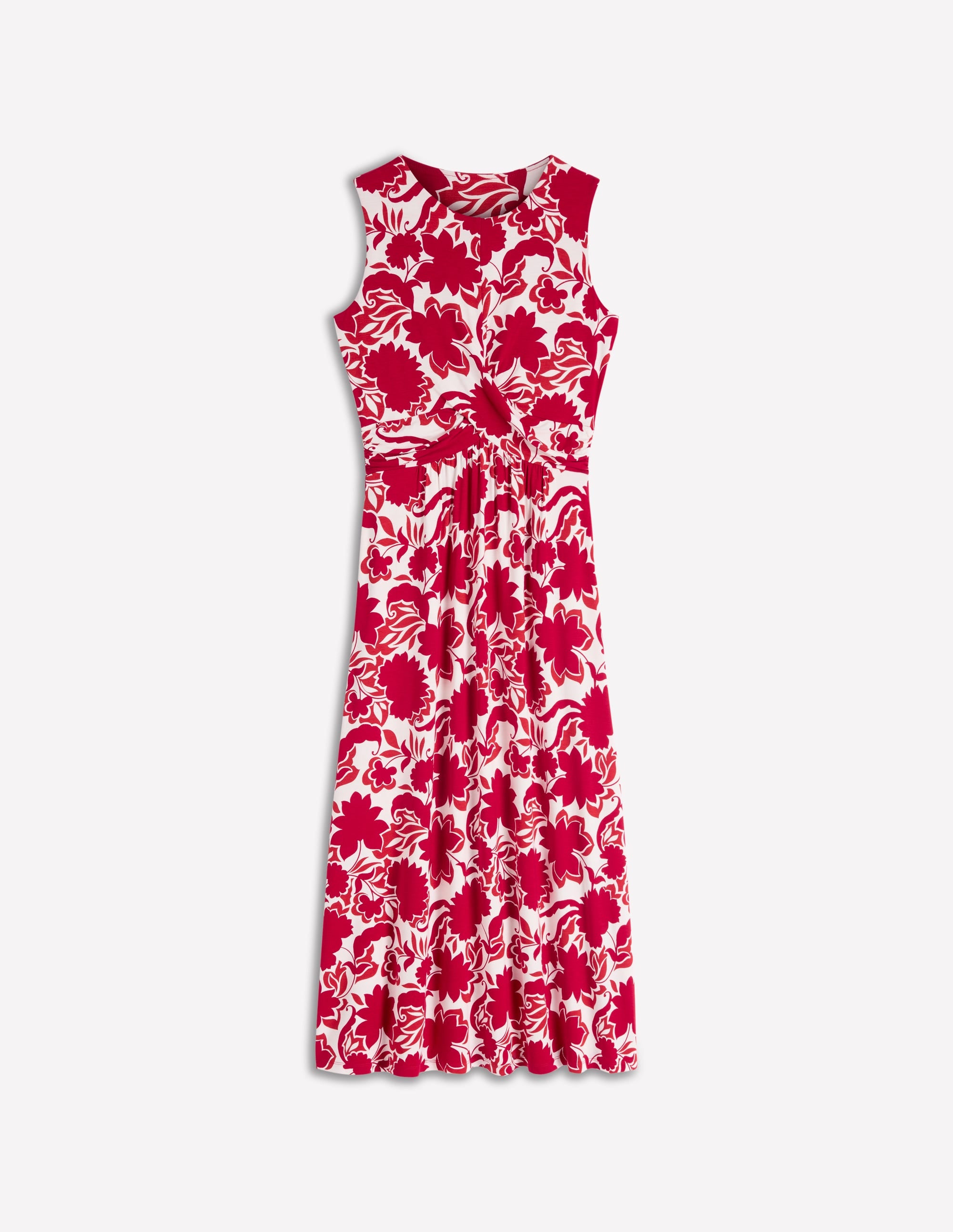 Zara Cross Waist Jersey Dress-Merida Red, Shadow Blossom - Image 11