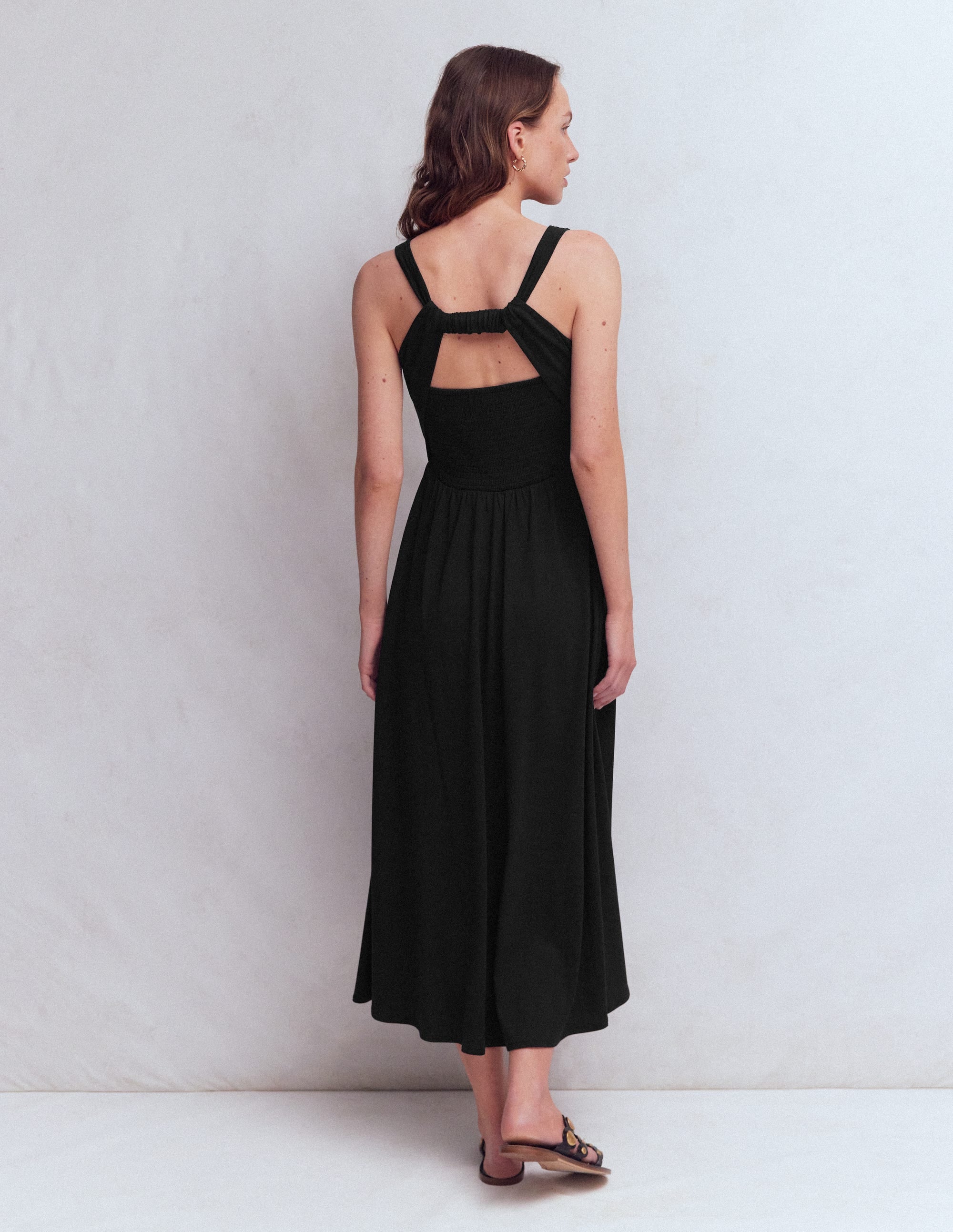 Saoirse Smock Back Dress-Black - Image 3
