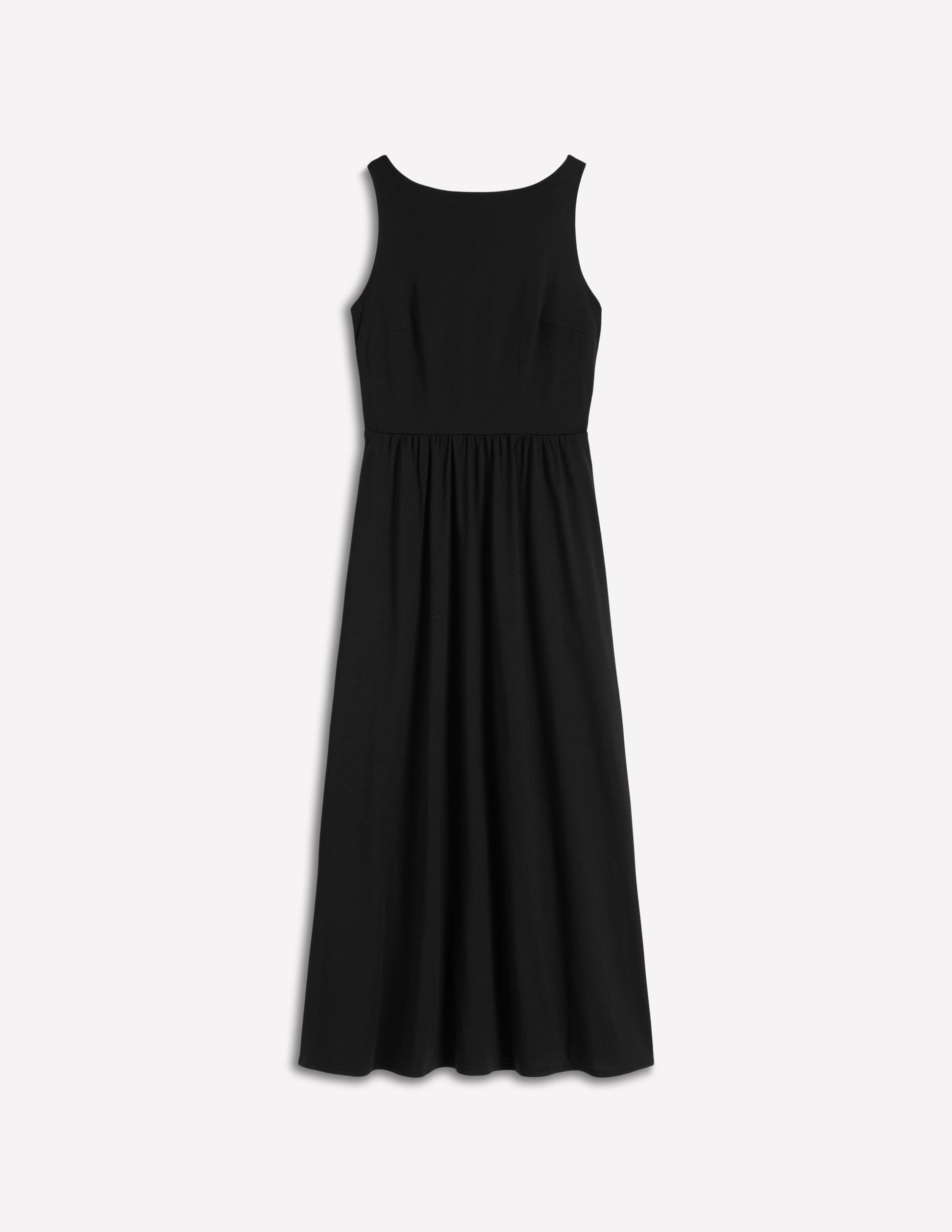 Saoirse Smocked Jersey Dress-Black-5