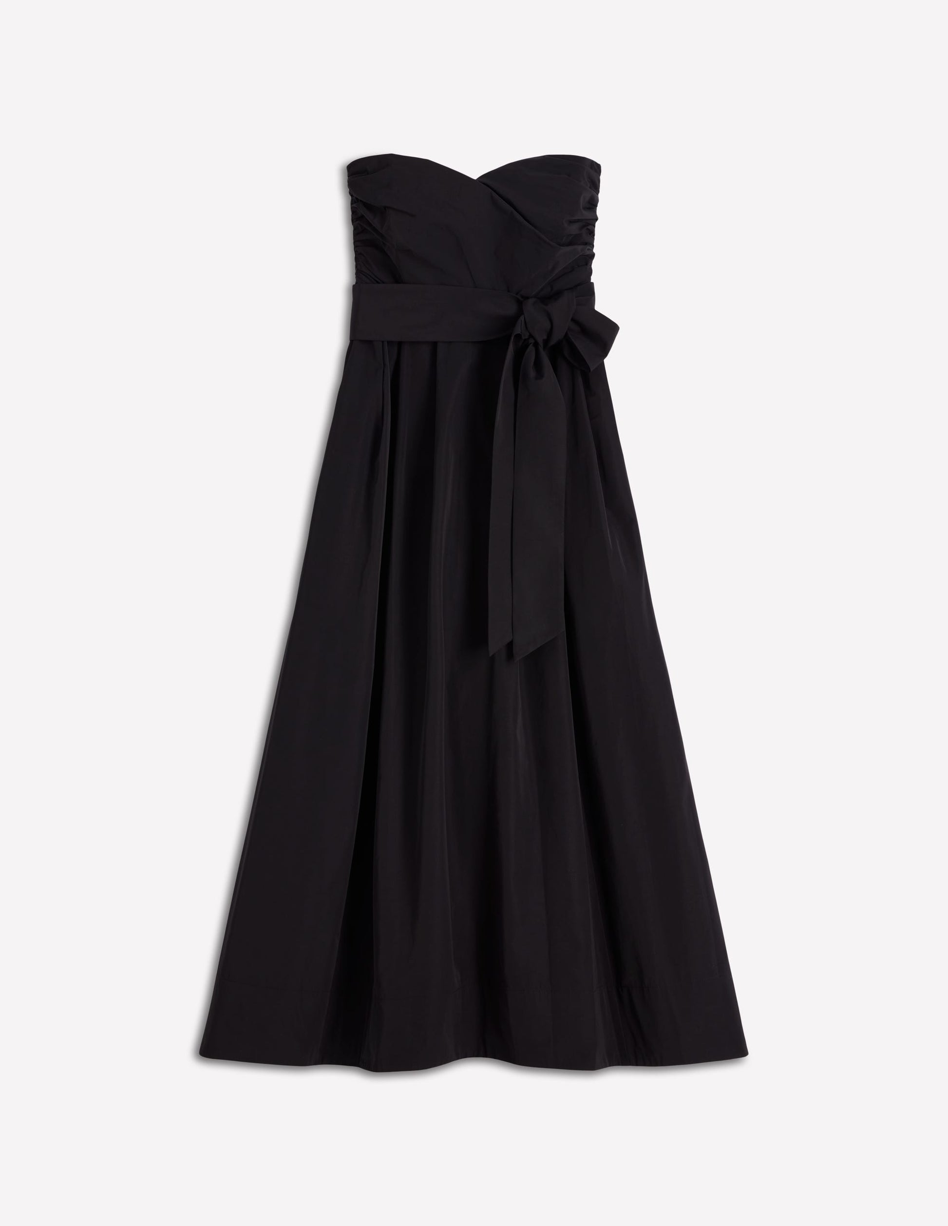 Strapless Taffeta Dress-Black-8