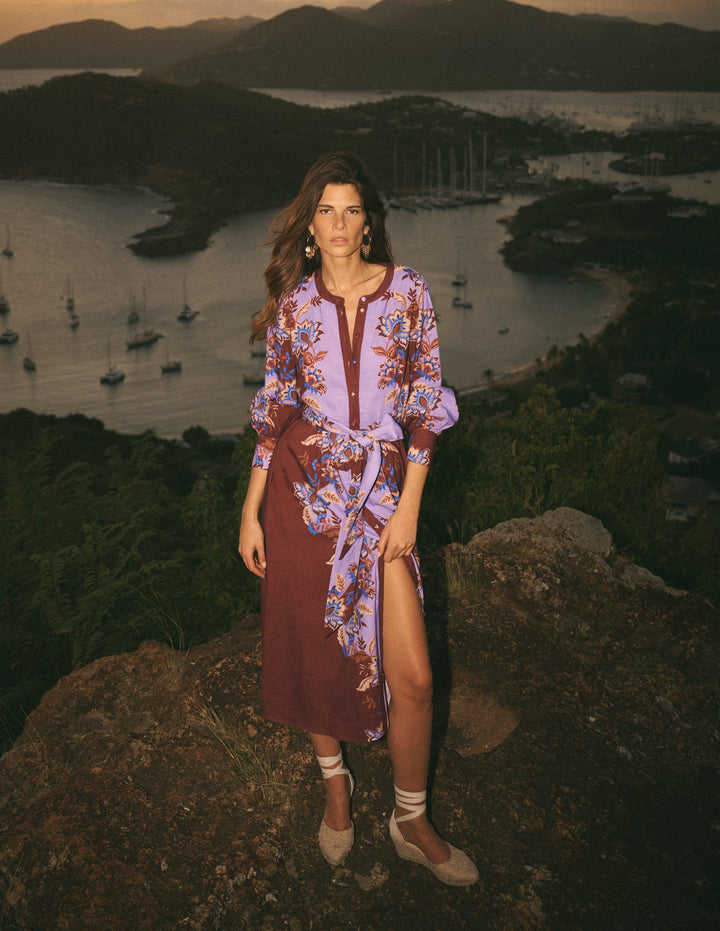 Blouson Sleeve Occasion Dress-Multi Super Bloom