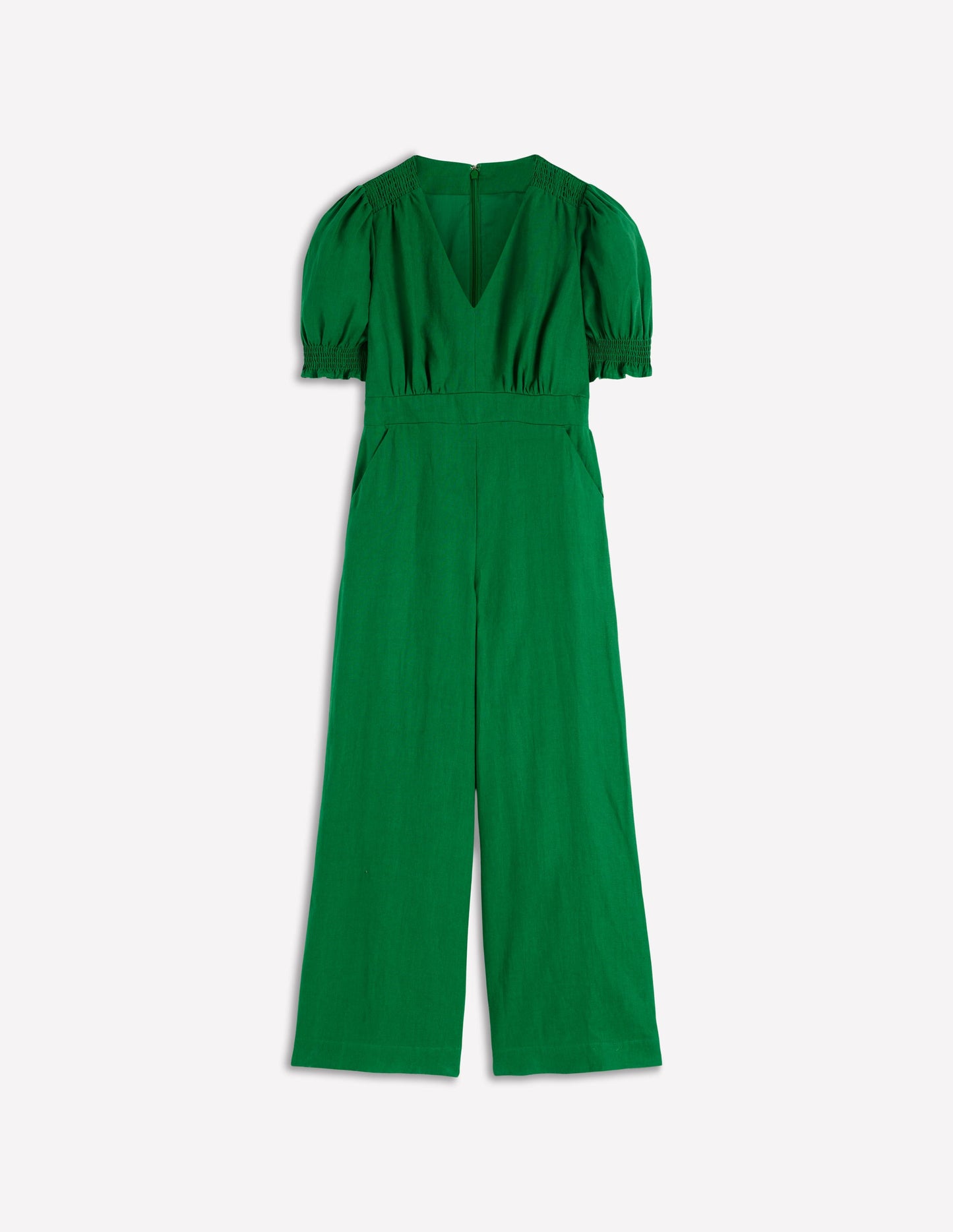 Anna Linen Jumpsuit-Highland Green