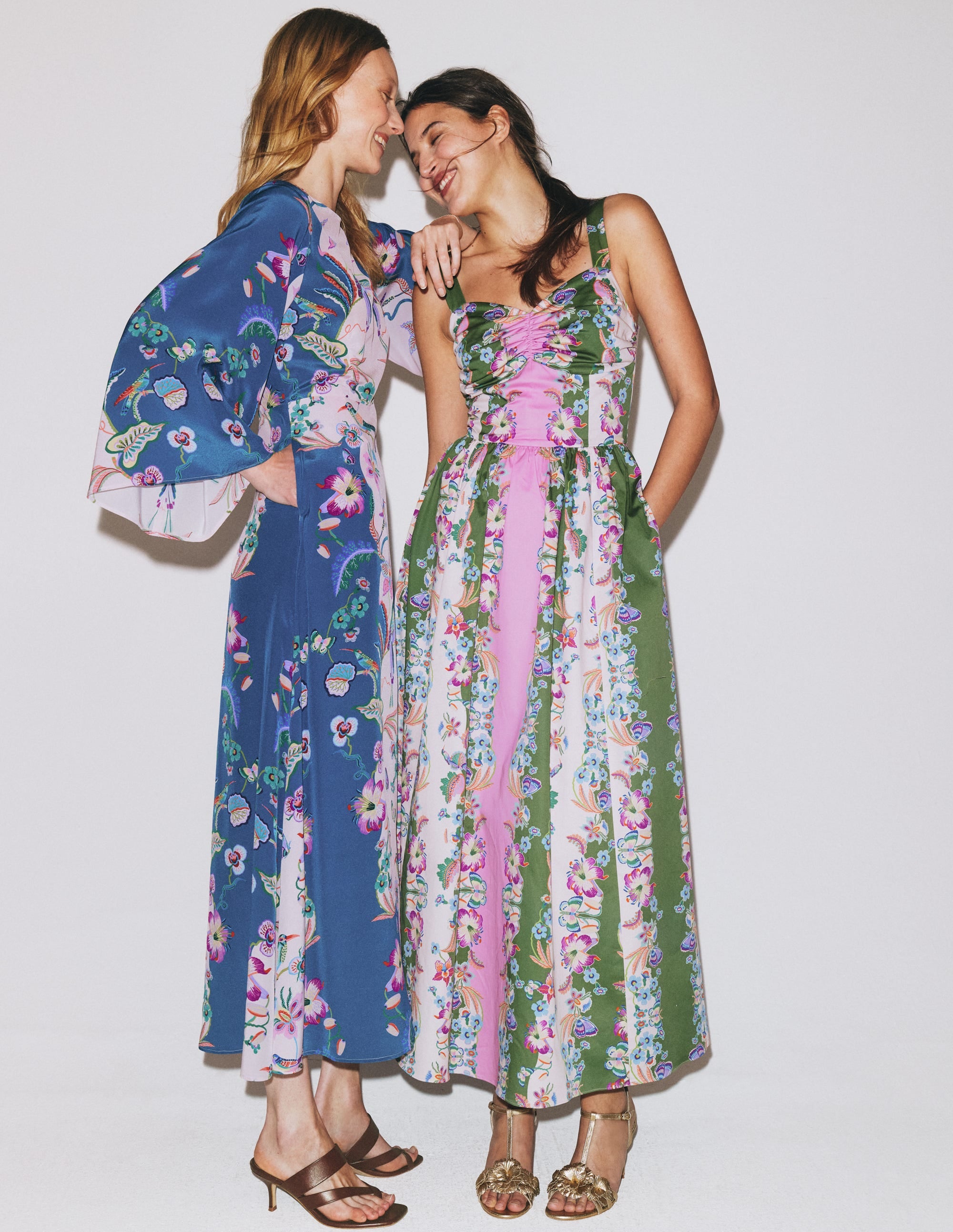 Angel Sleeve Boat Neck Dress-Tourmaline Blue, Orchid Canopy - Image 5