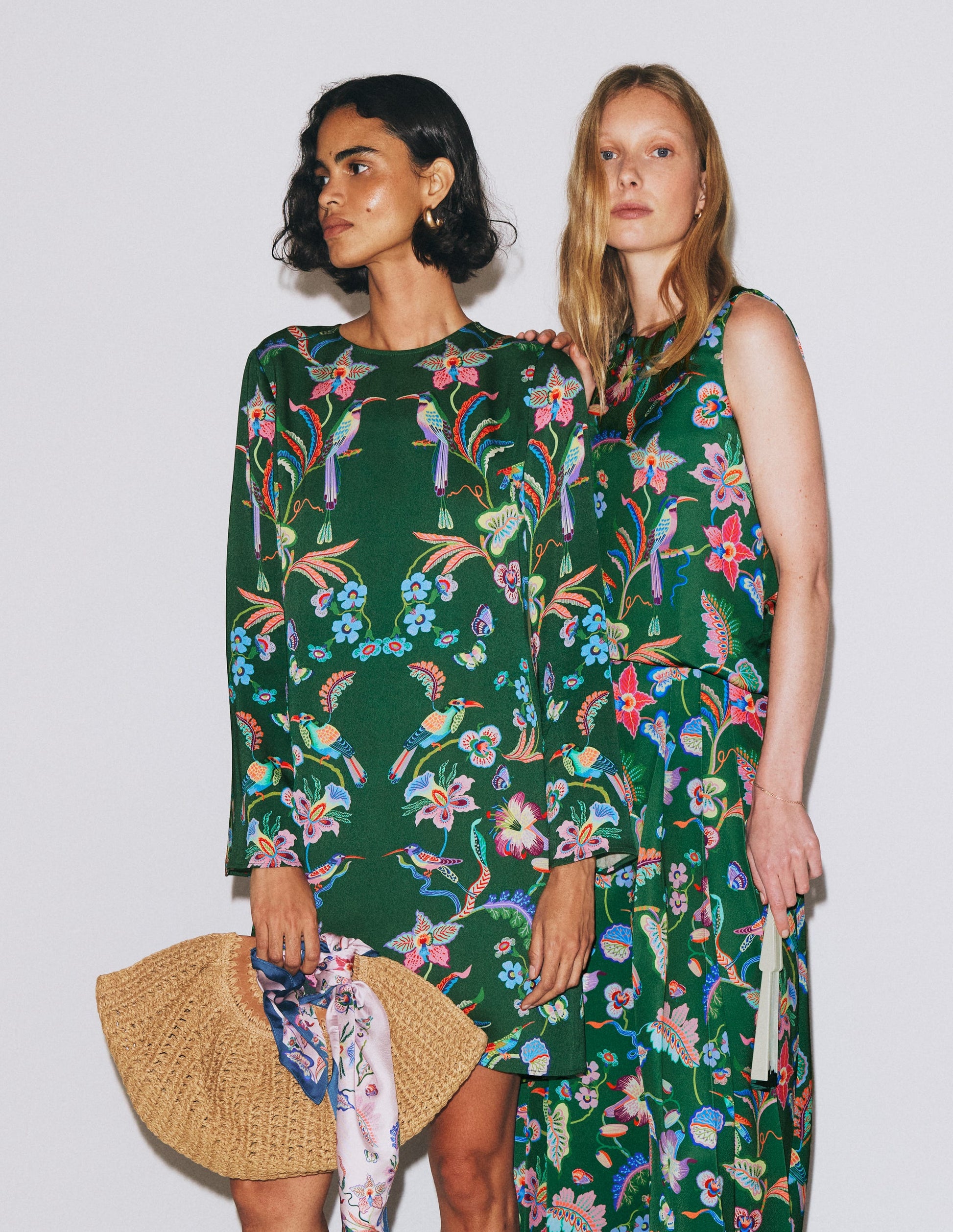 Flared Sleeve Shift Dress-Multi, Orchid Canopy-5