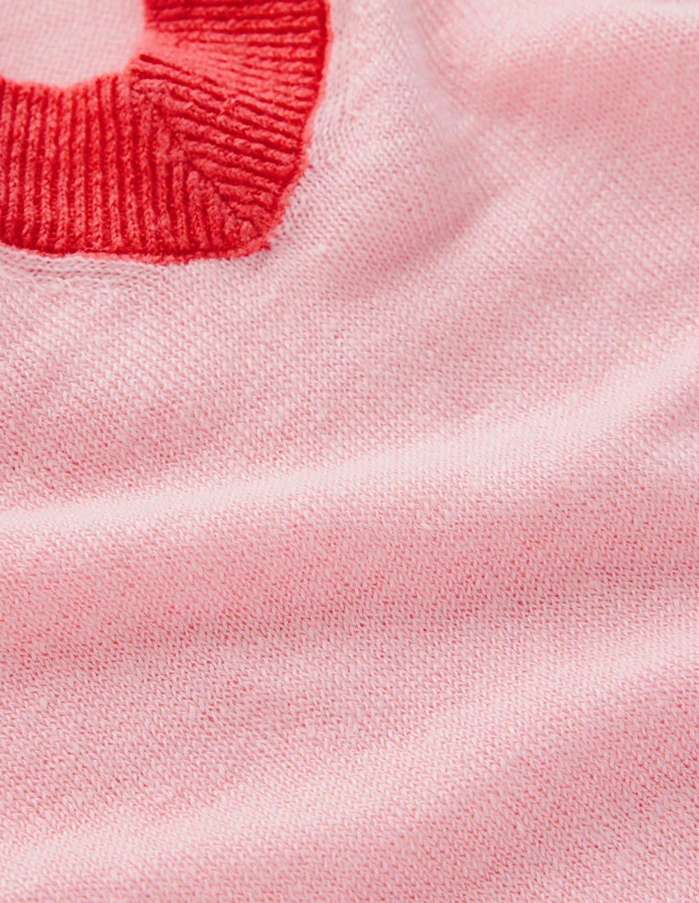 Agnes Linen V Neck T-Shirt-Pink Colour Block-6
