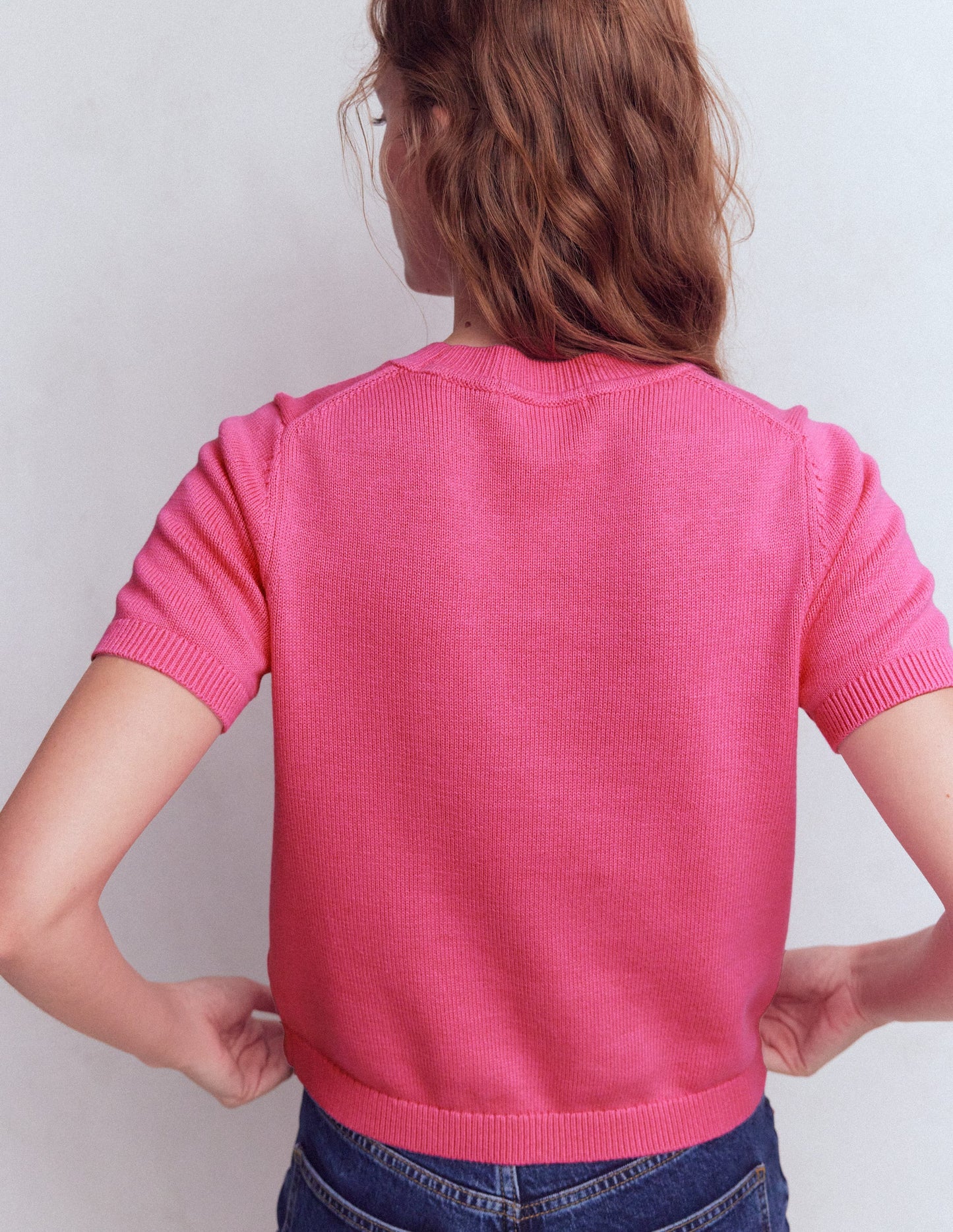Embellished T-Shirt-Pink Punch