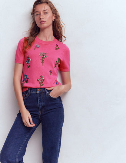 Embellished T-Shirt-Pink Punch-5