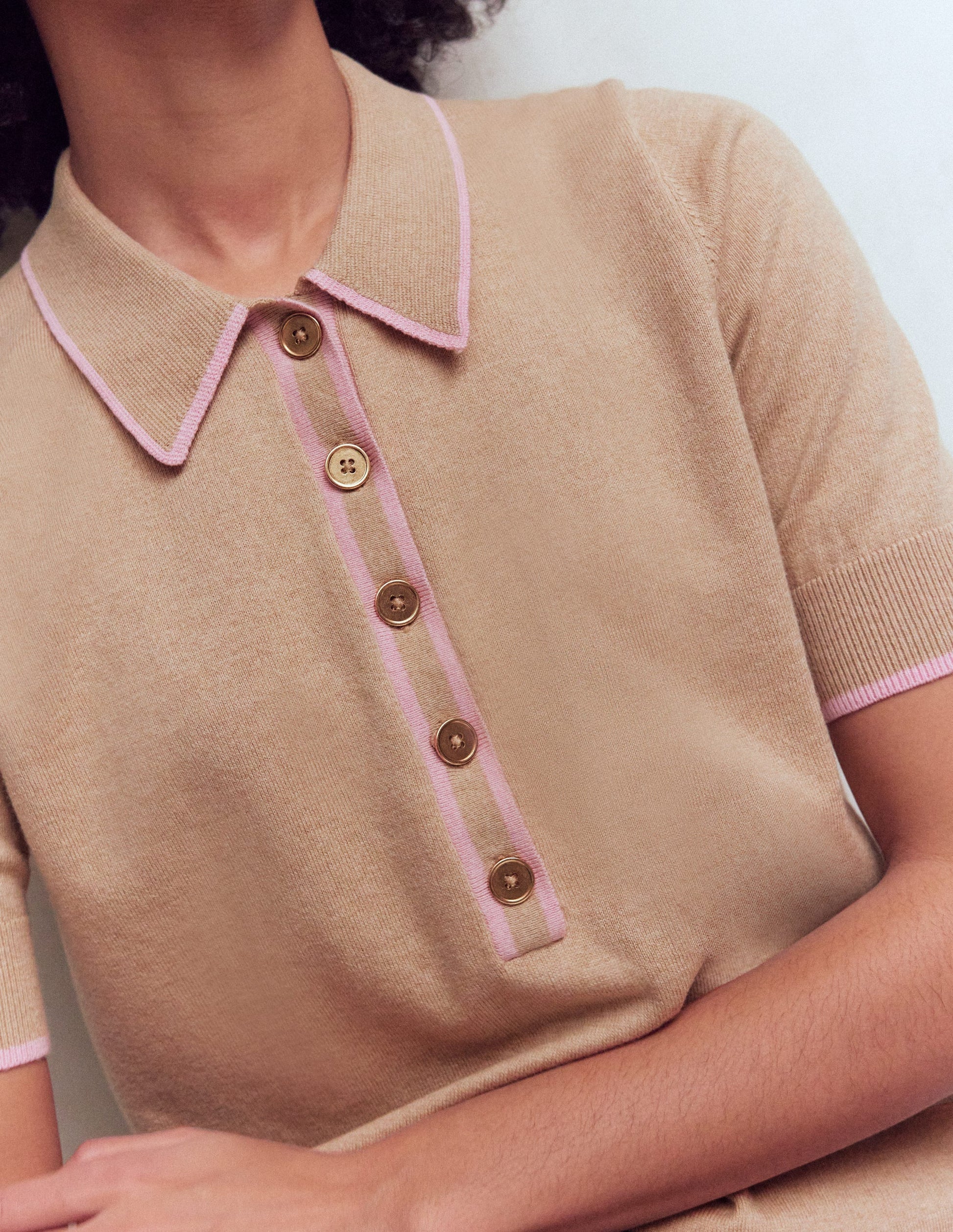 Liz Henley T-Shirt-Chinchilla Melange-2