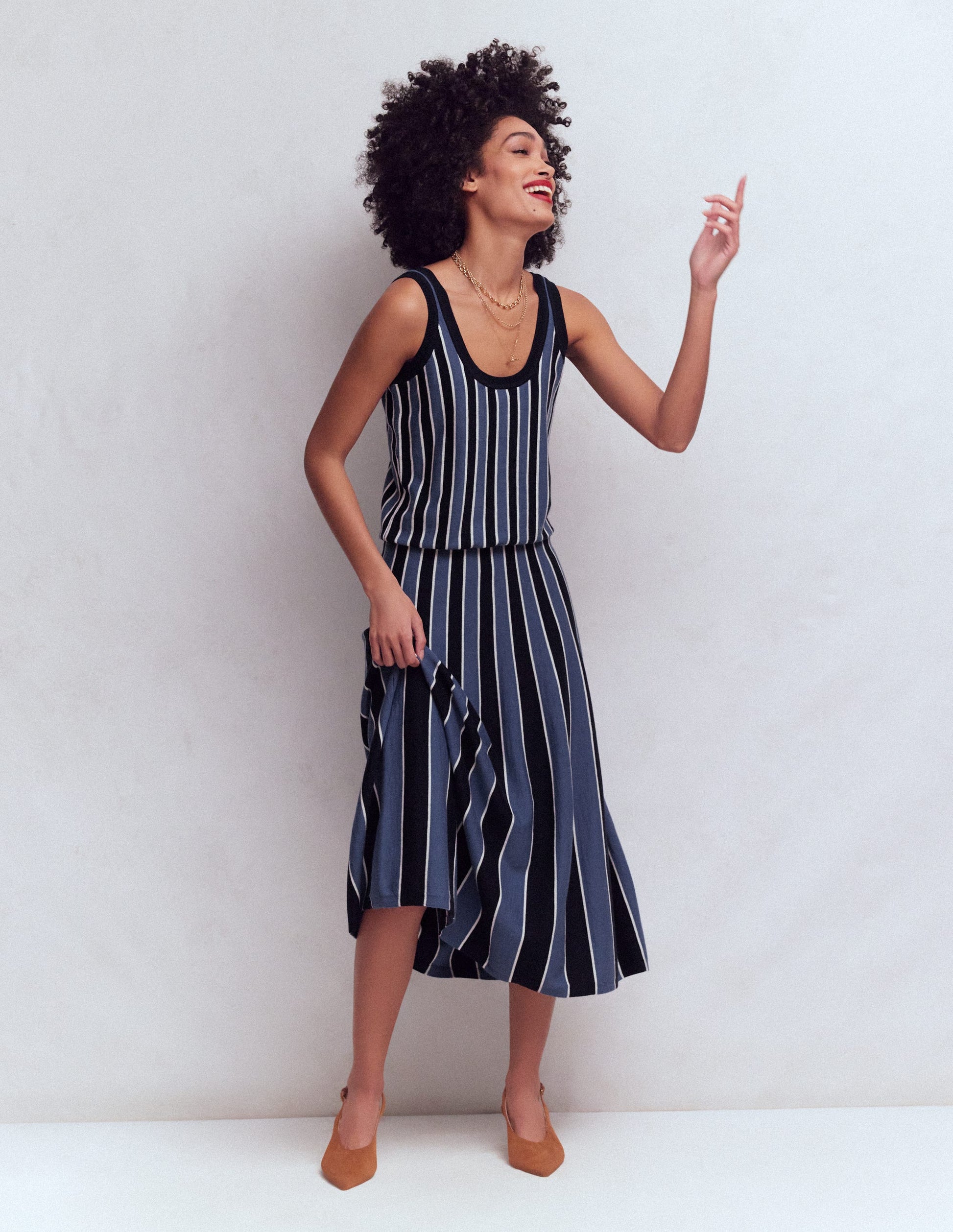 Liz Knitted Tank-True Navy Stripe-4