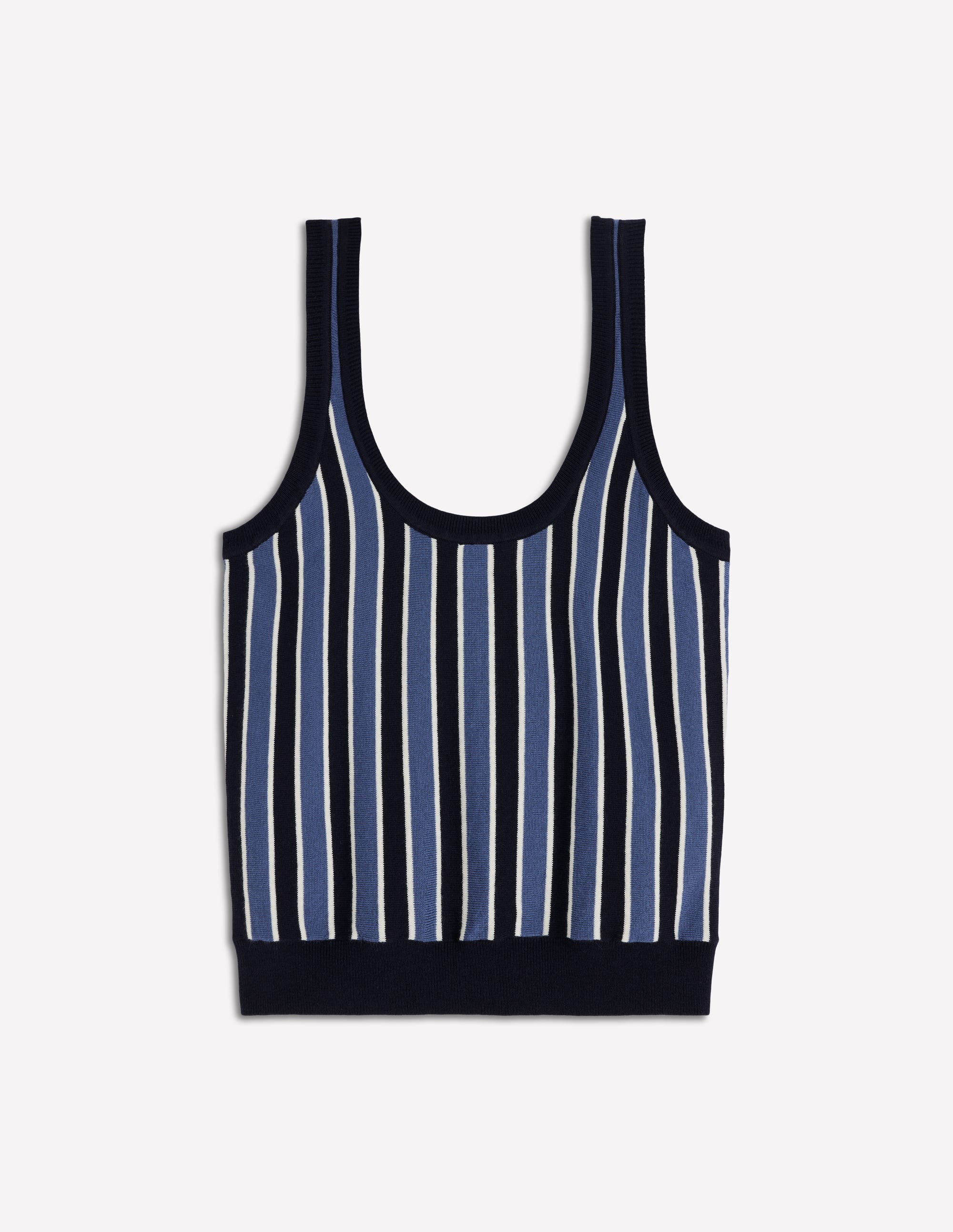 Liz Knitted Tank-True Navy Stripe - Image 6