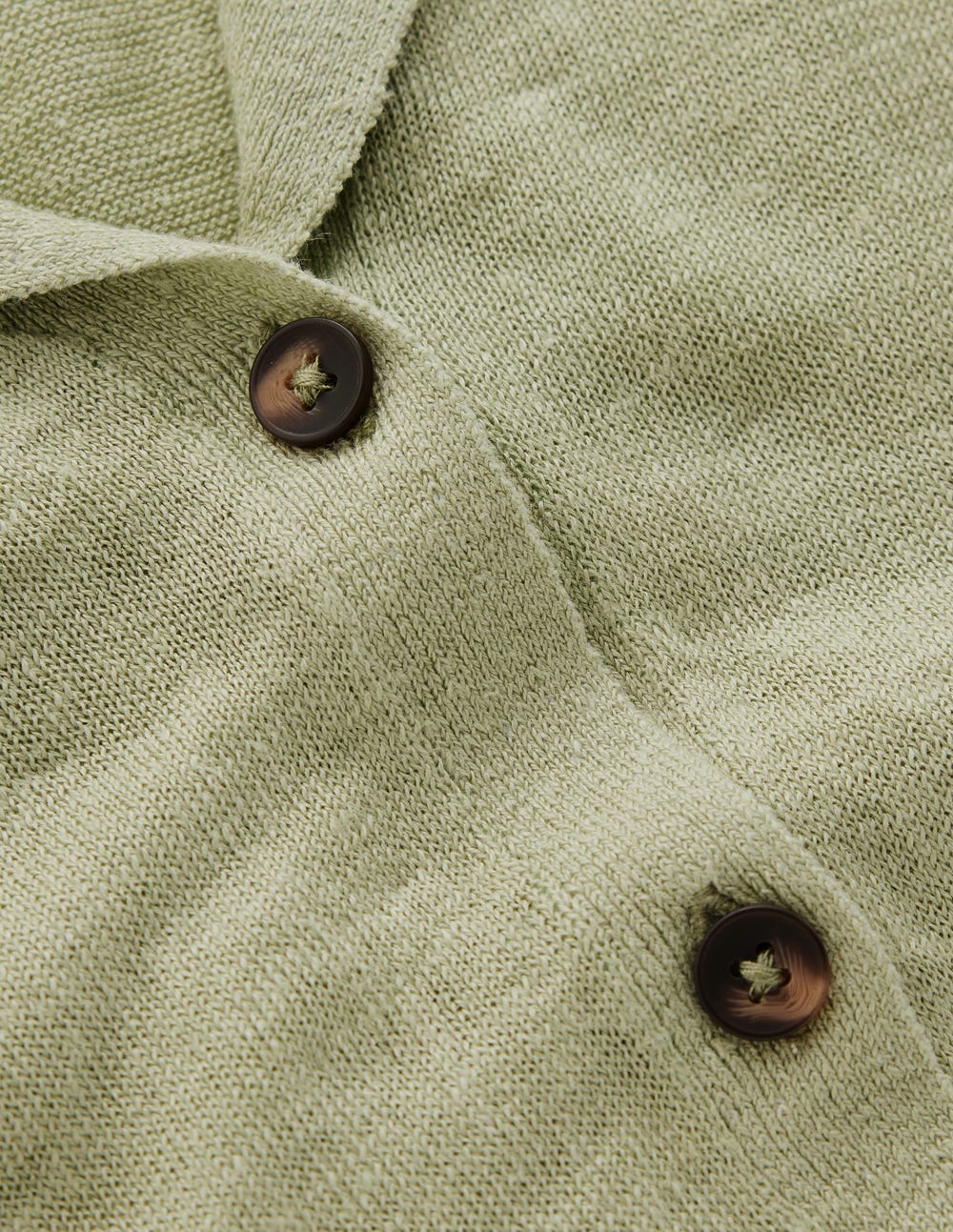 Agnes Collar Linen Cardigan-Green-7