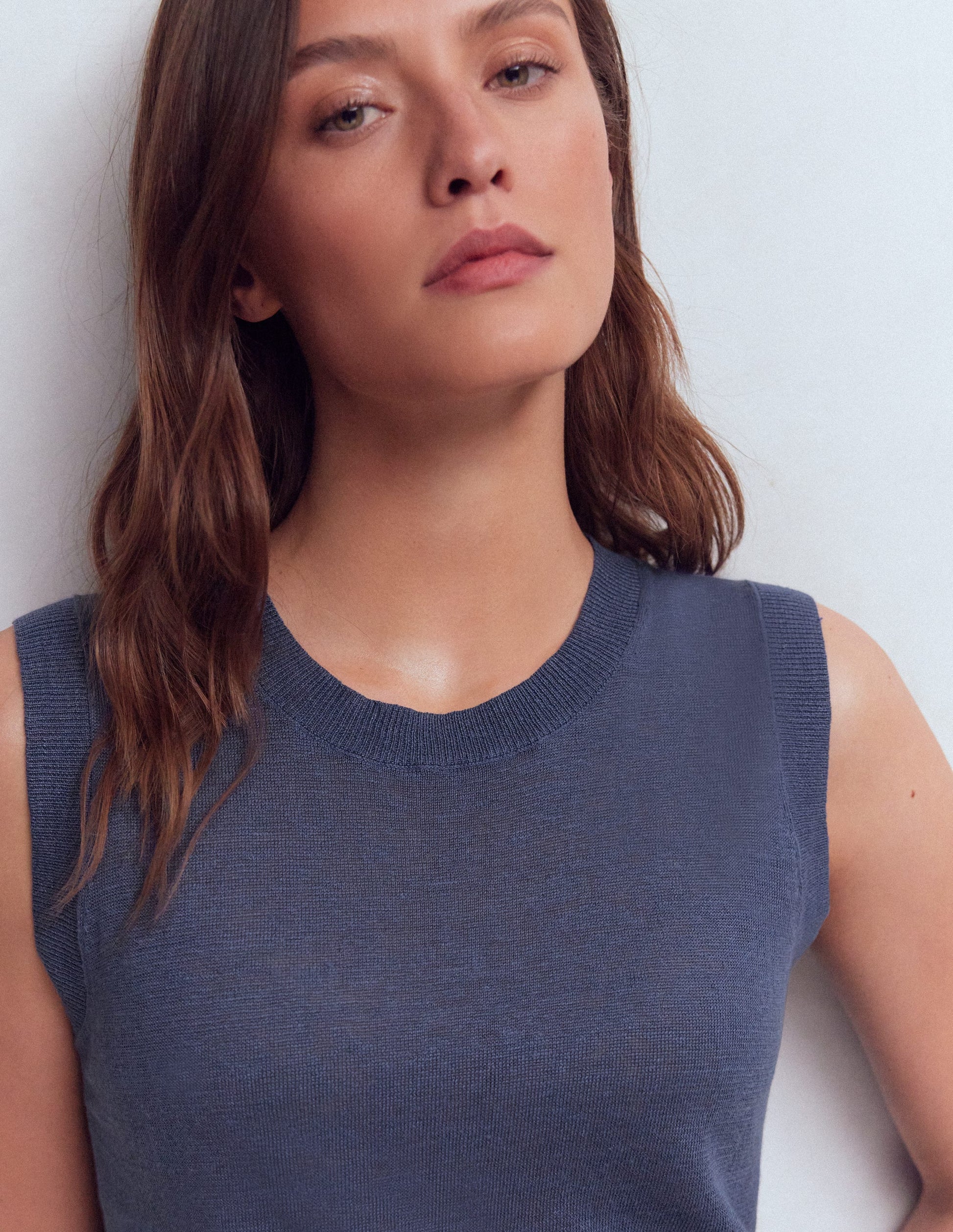 Agnes Linen Tank-Blue-2