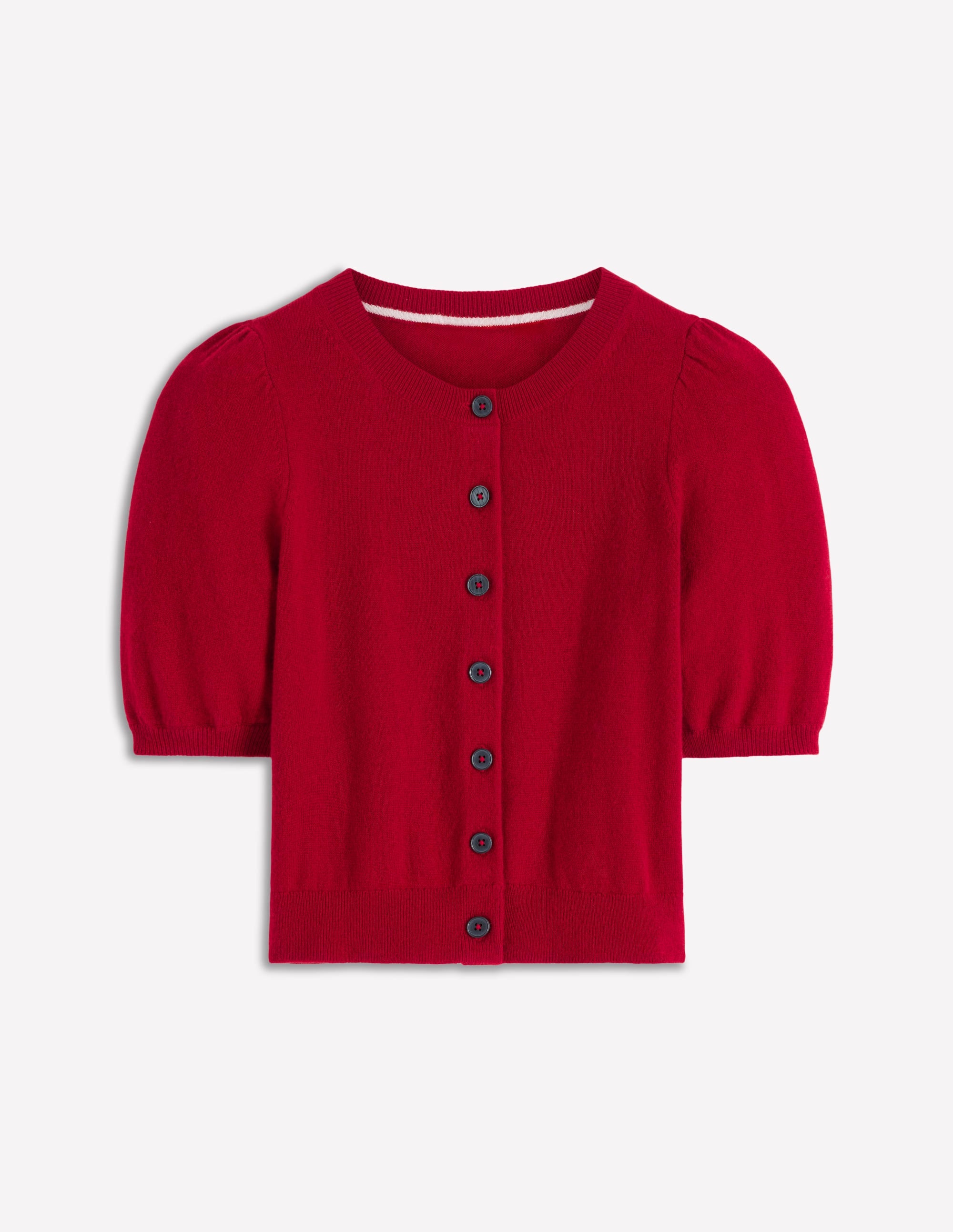 Cropped Cashmere Cardigan-Ash Red | Boden UK