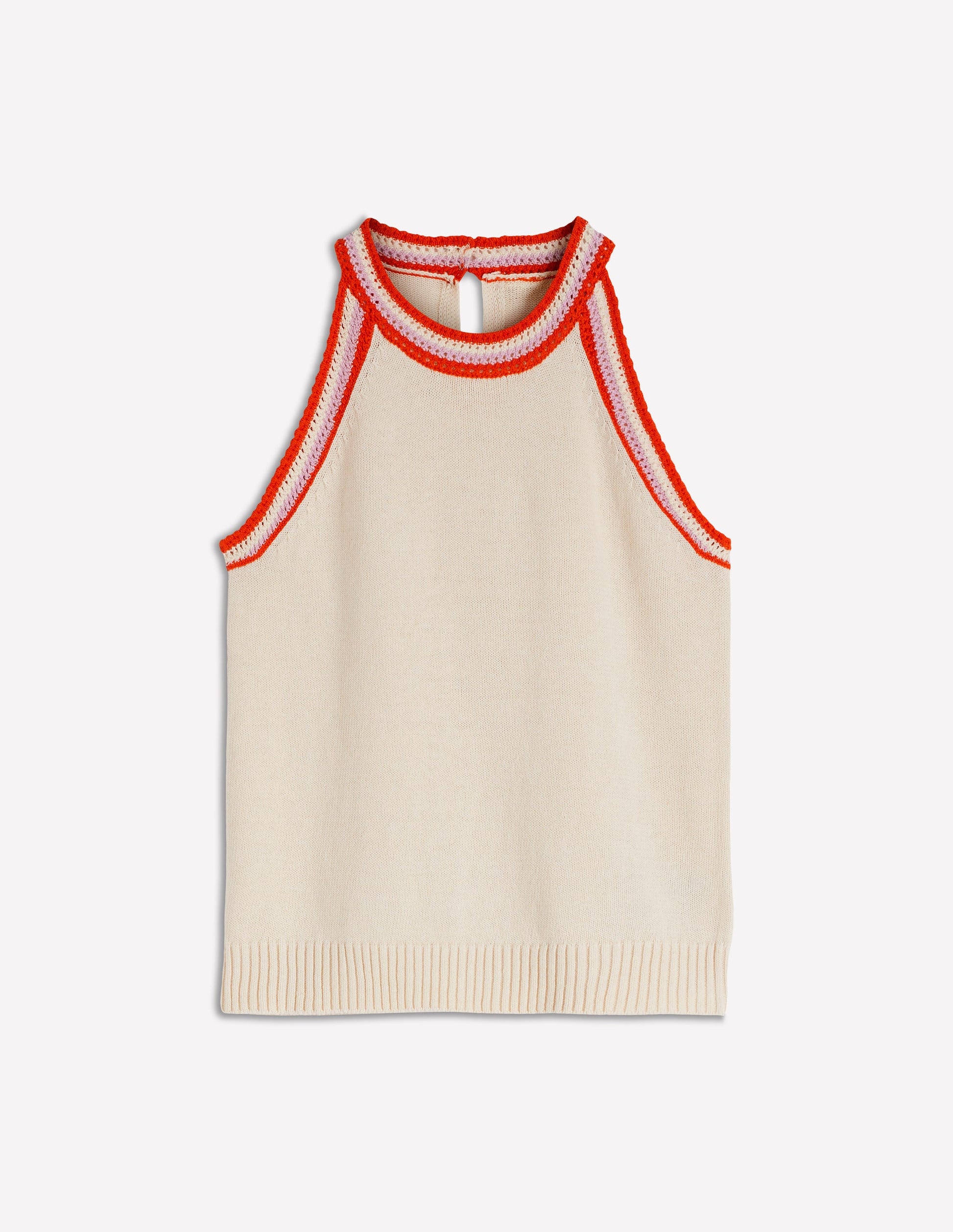 Saffron Crochet Racer Tank-Ivory-5