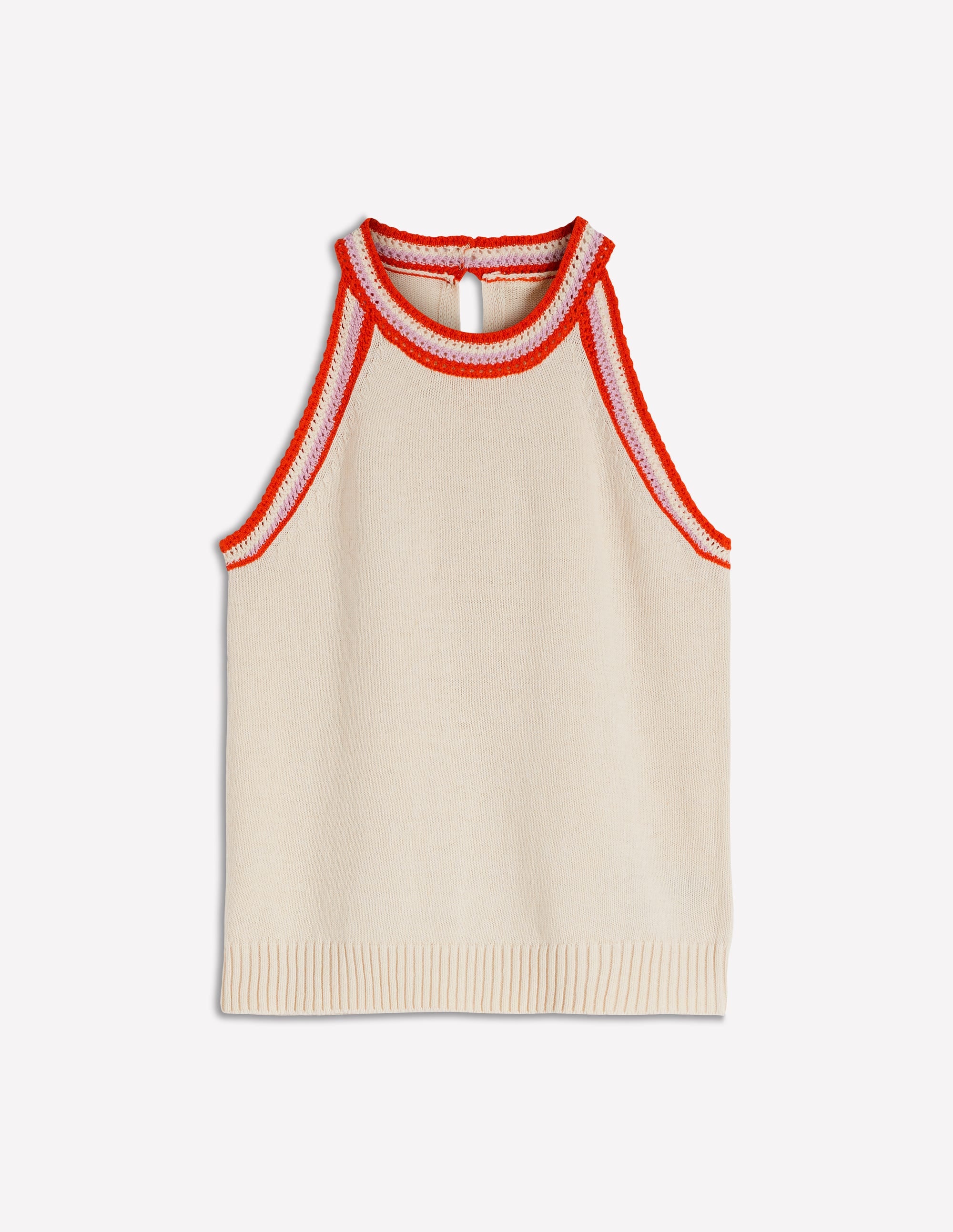 Saffron Crochet Racer Tank-Ivory - Image 5