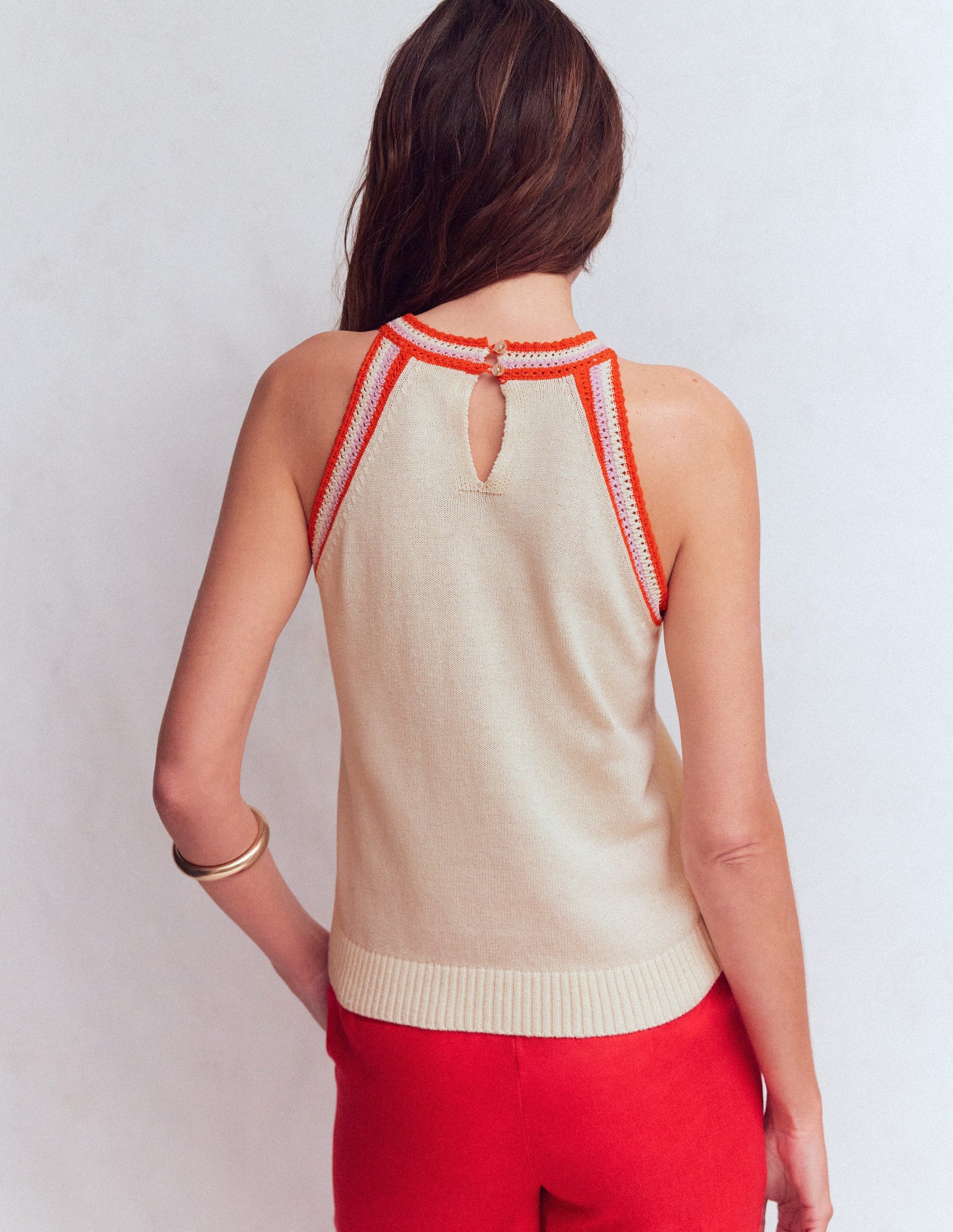 Saffron Crochet Racer Tank-Ivory-3