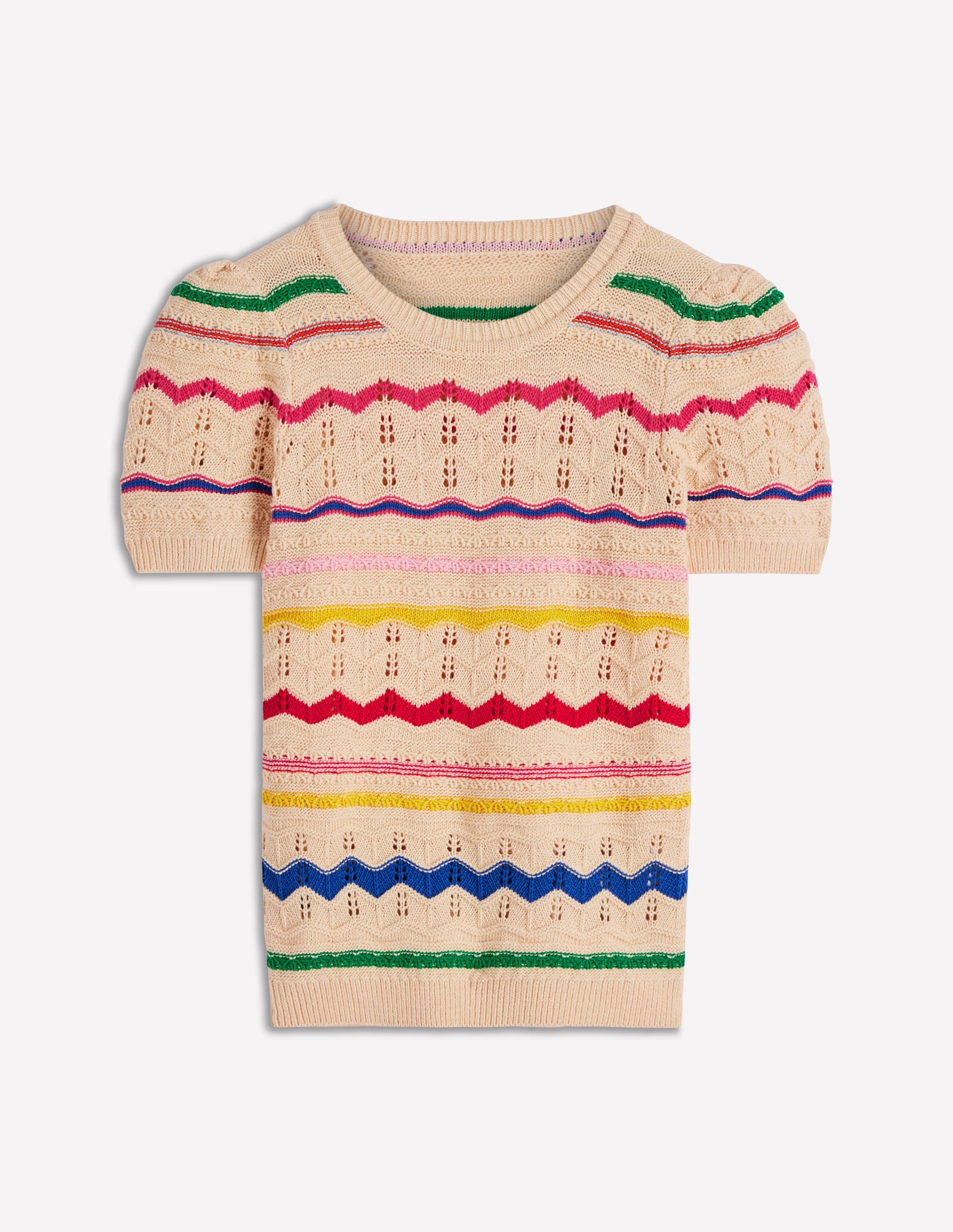 Monica Knitted T-Shirt-Multi Stripe - Image 7
