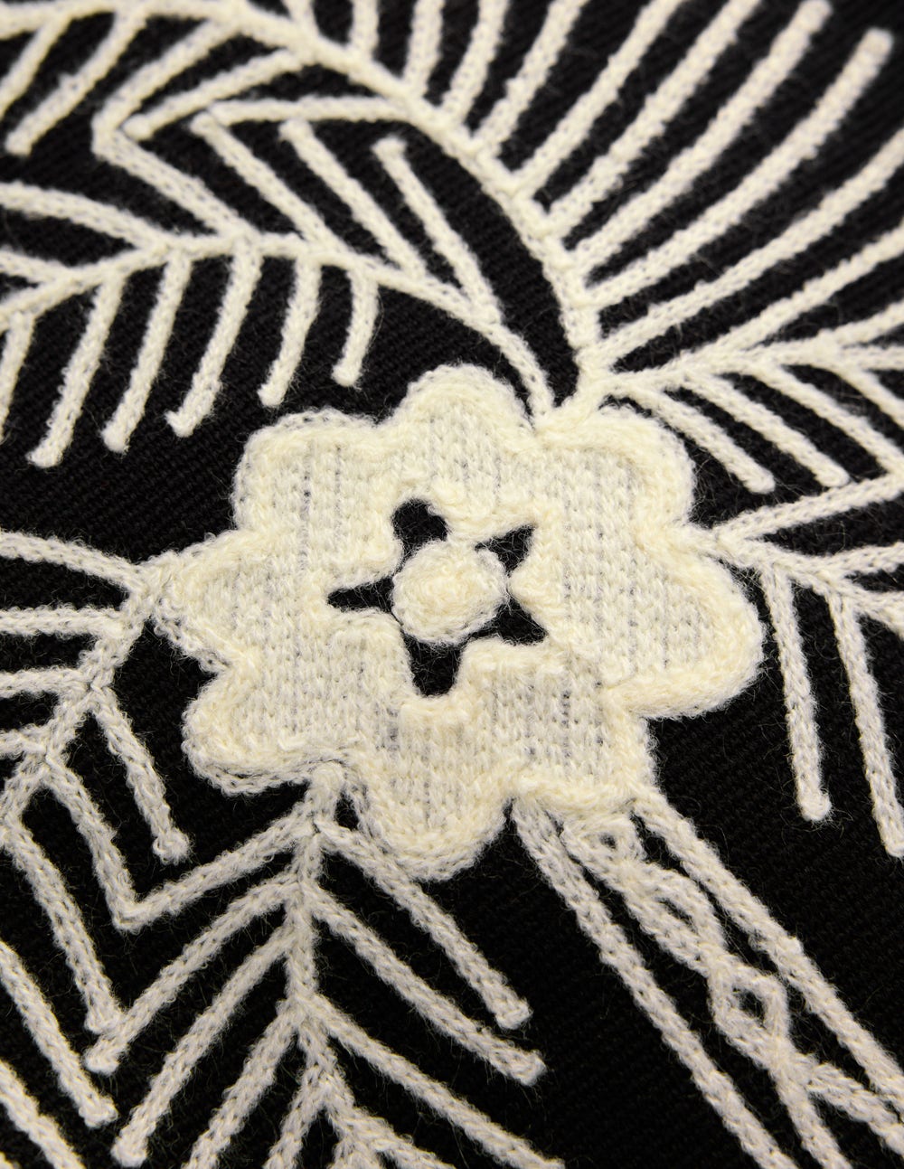 Elena Stand Neck Jacket-Black Embroidery-8