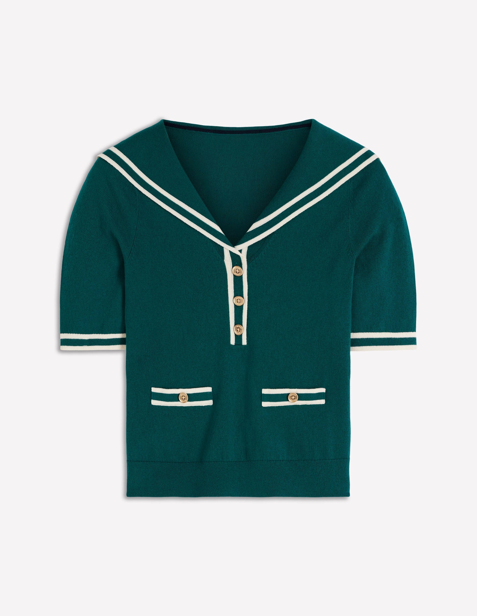 Sailor Collar Jumper-Green-5