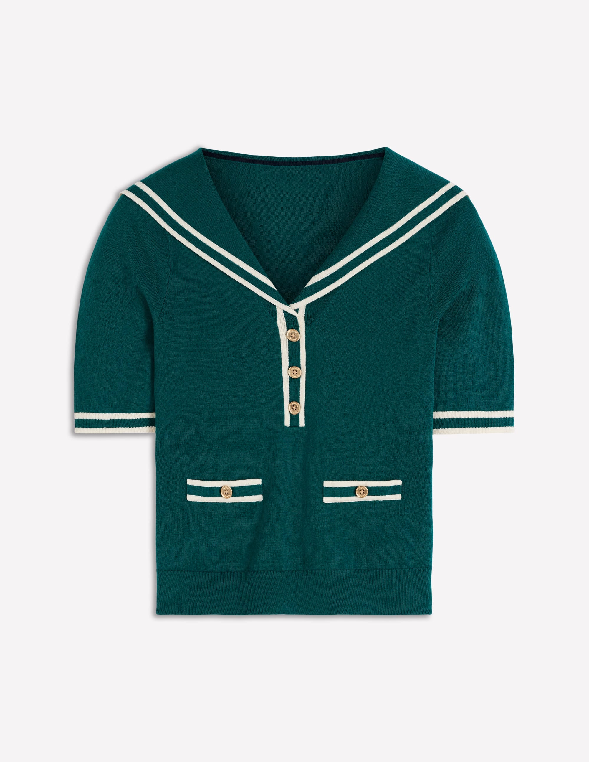 Sailor Collar Jumper-Green - Image 5