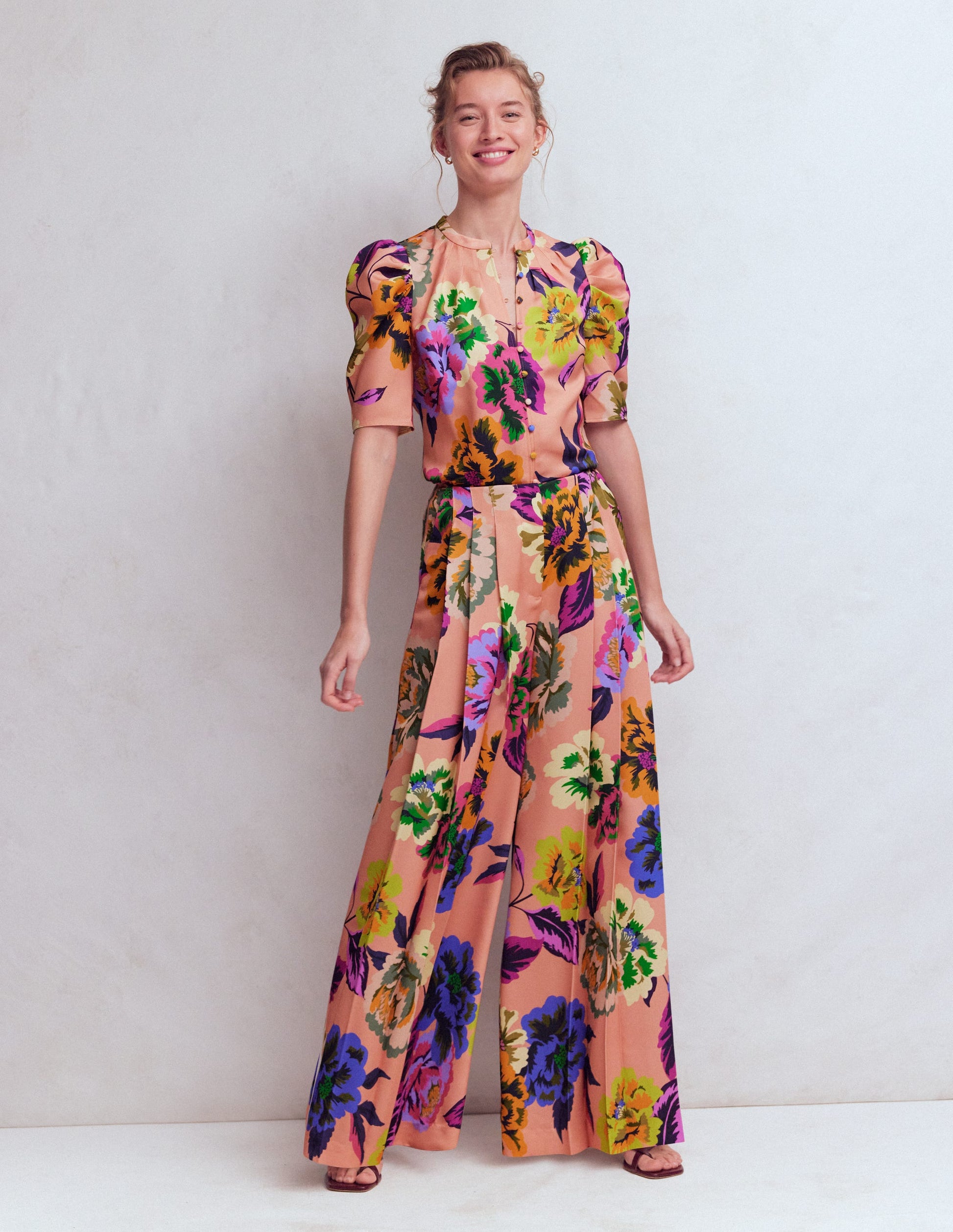 Regent Wide Leg Trousers-Multi, Opulent Blossom-1