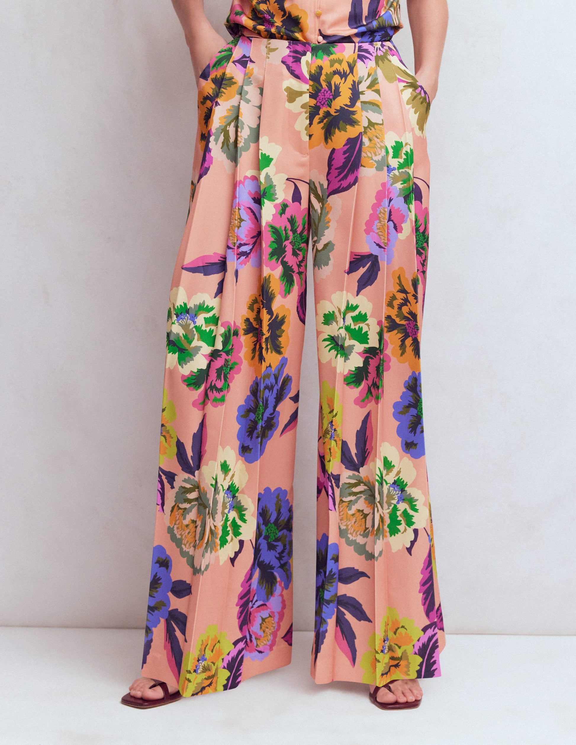 Regent Wide Leg Trousers-Multi, Opulent Blossom-4