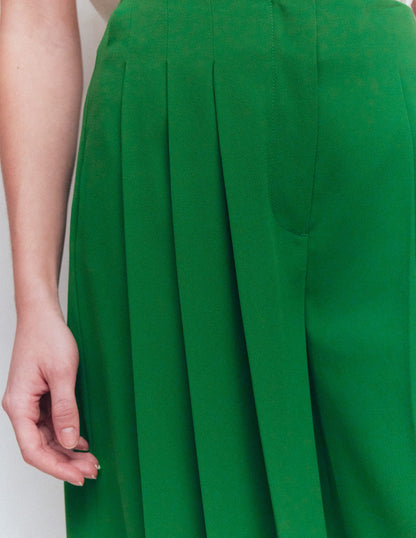 Regent Wide Leg Trousers-Rich Emerald-2