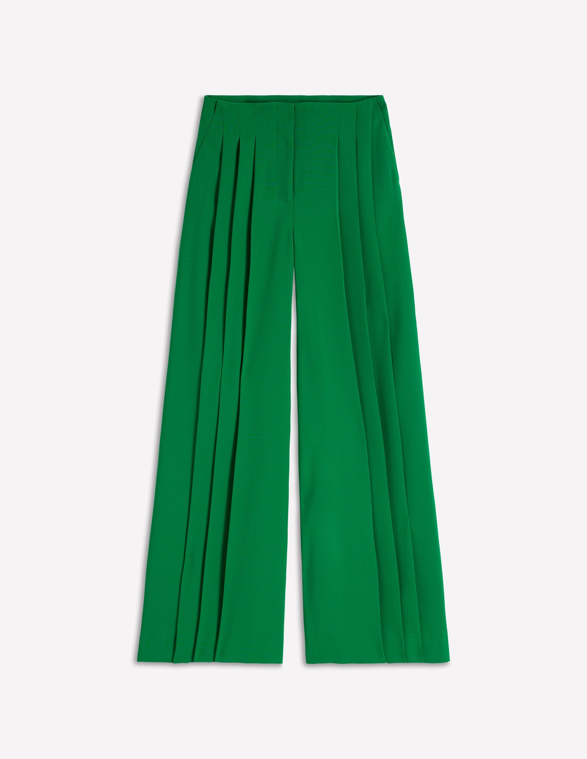 Regent Wide Leg Trousers-Rich Emerald - Image 7