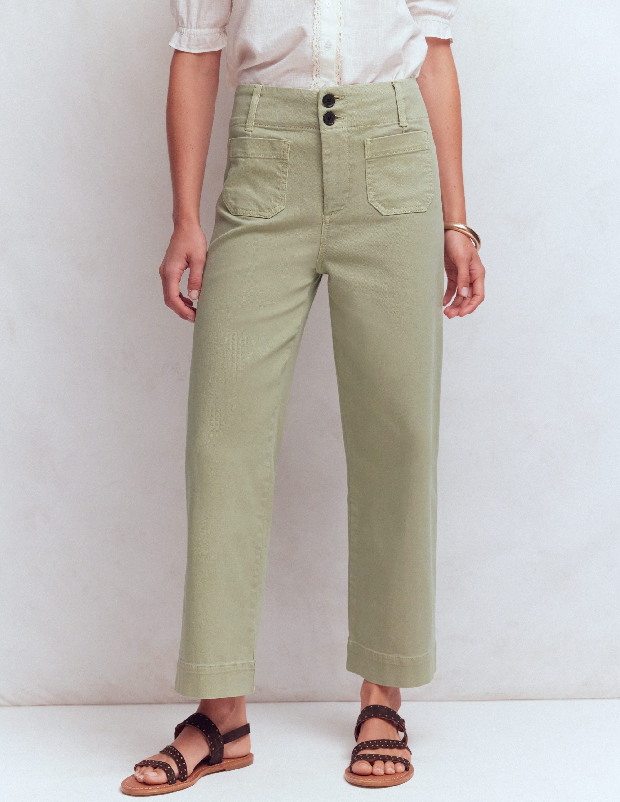 Primrose Cropped Jeans-Soft Green - Image 4