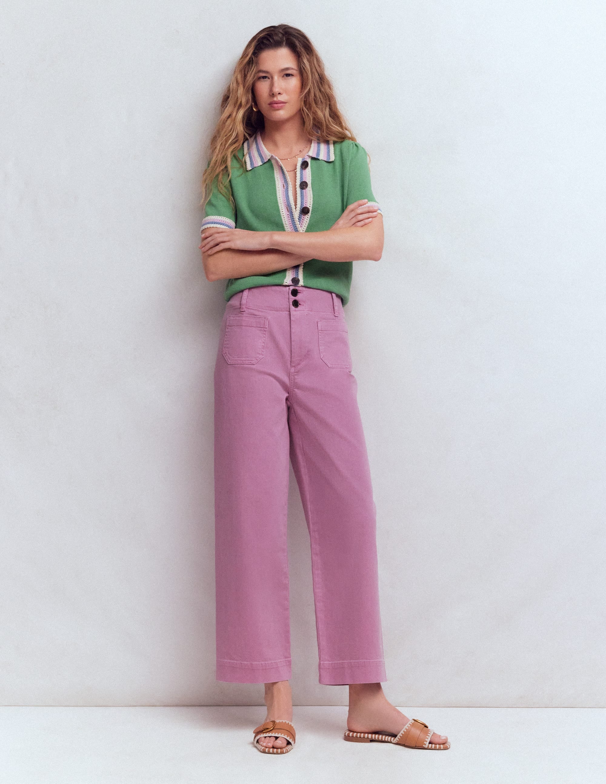Primrose Cropped Jeans-Clover Purple - Image 1