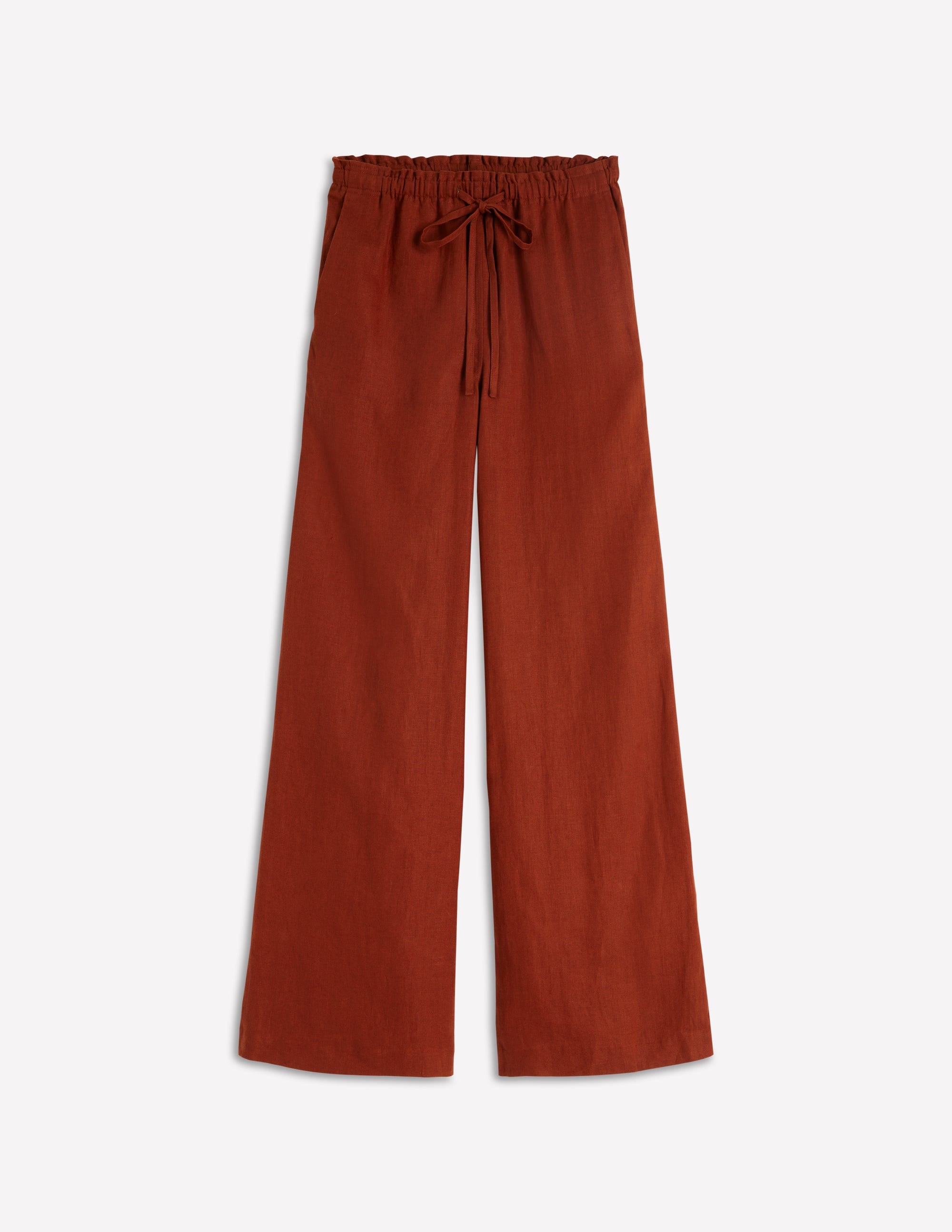 Islington Linen Trousers-Burnt Orange - Image 7