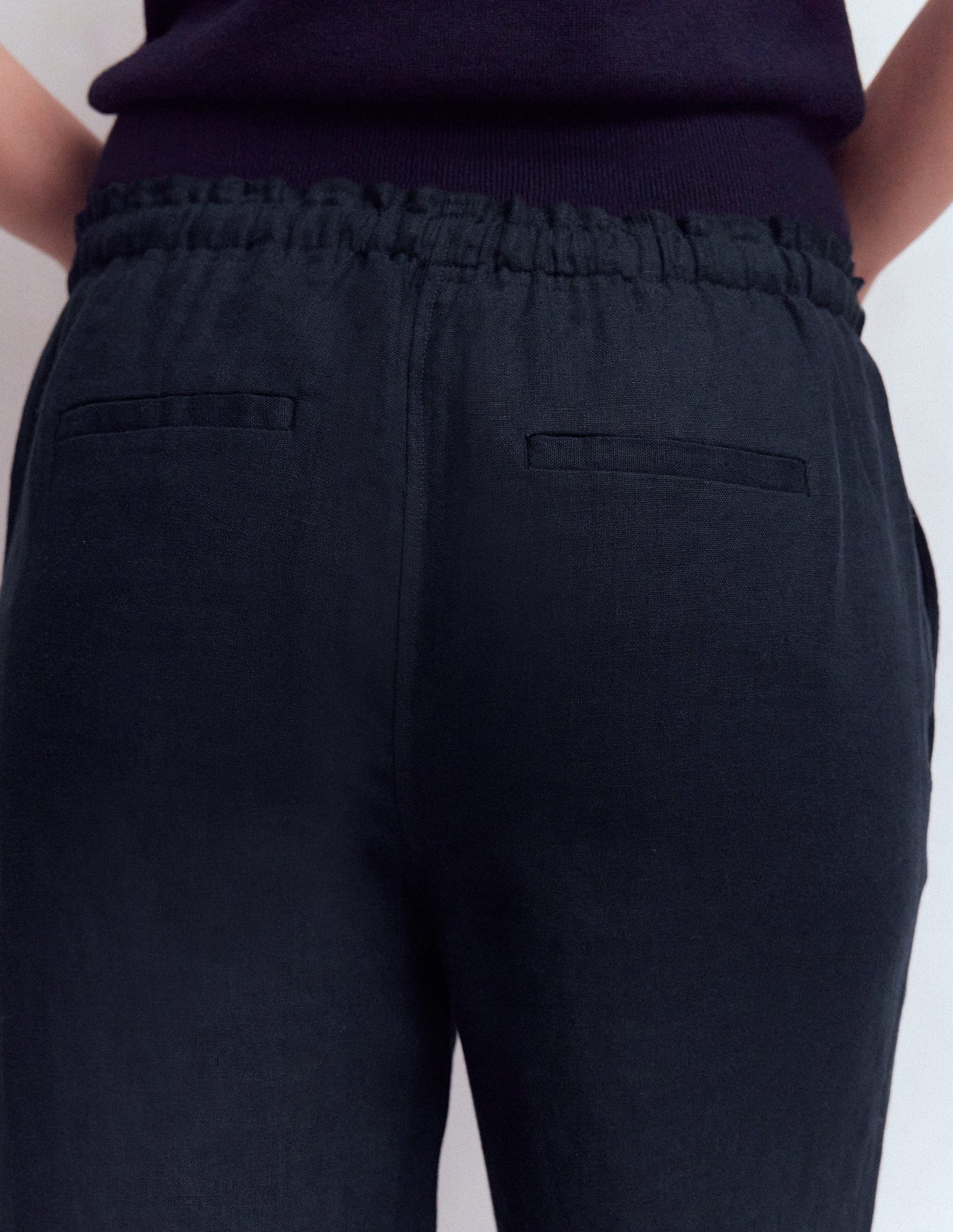 Islington Linen Trousers-Navy-5