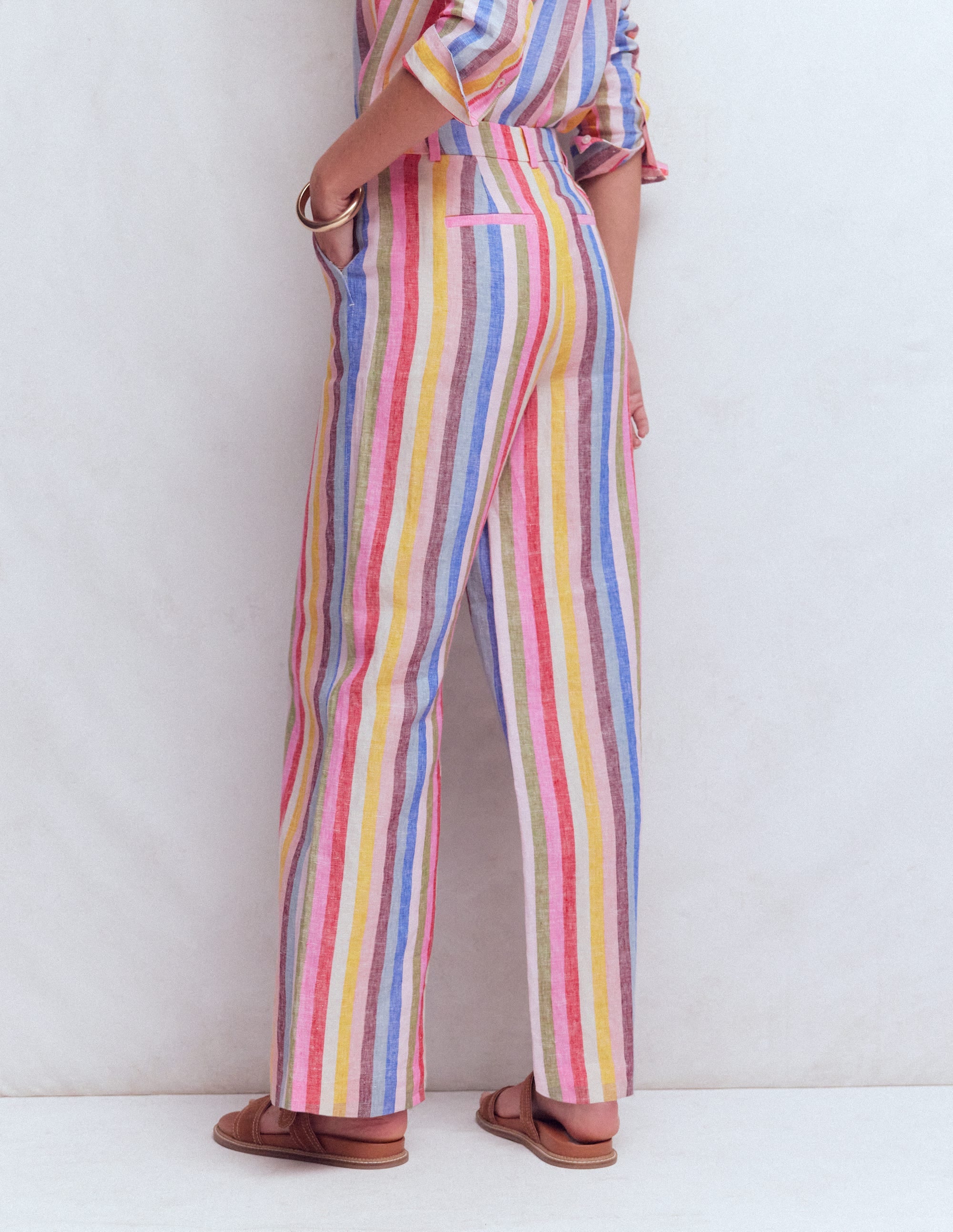 Belgravia Linen Trousers-Multi Stripe - Image 3