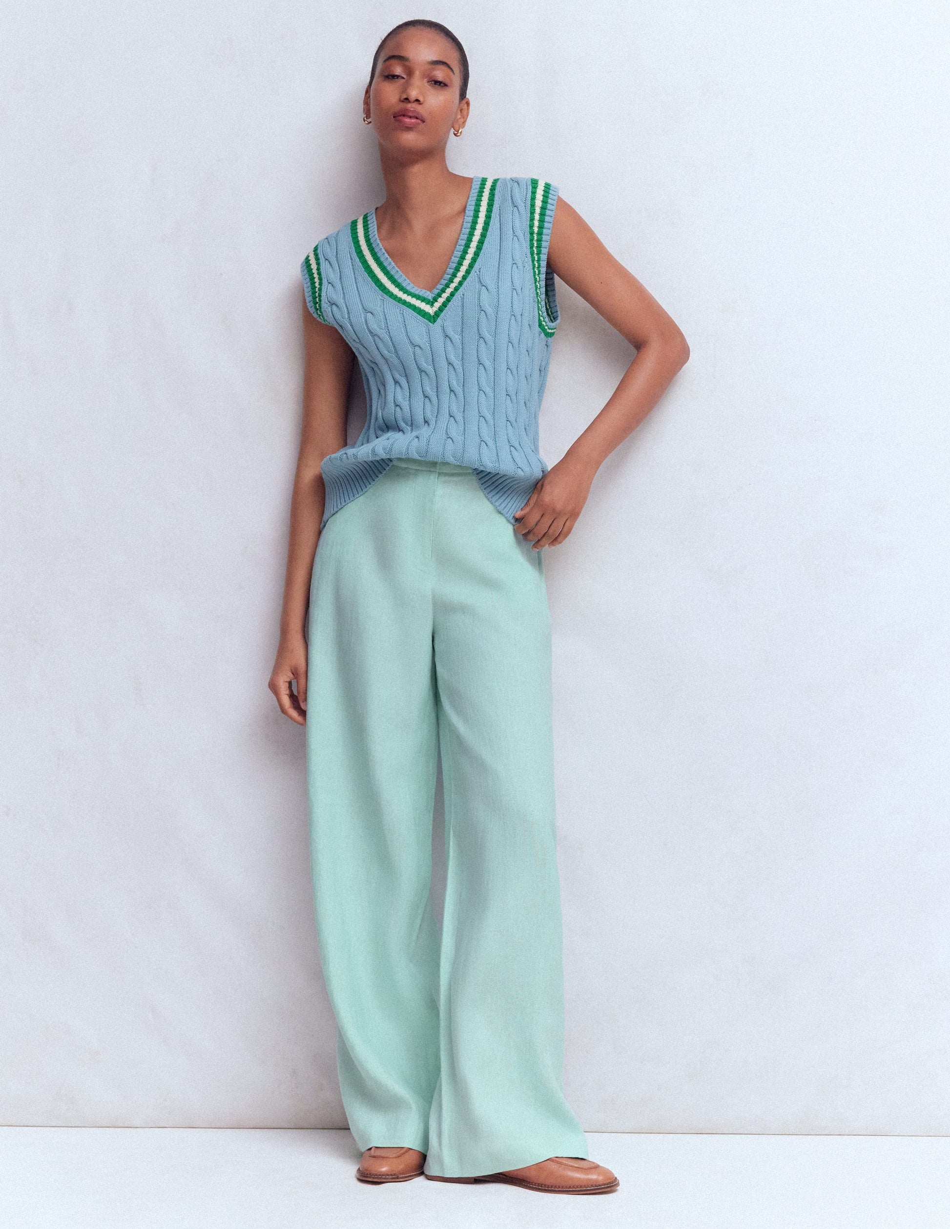 Belgravia Linen Trousers-Spearmint-5