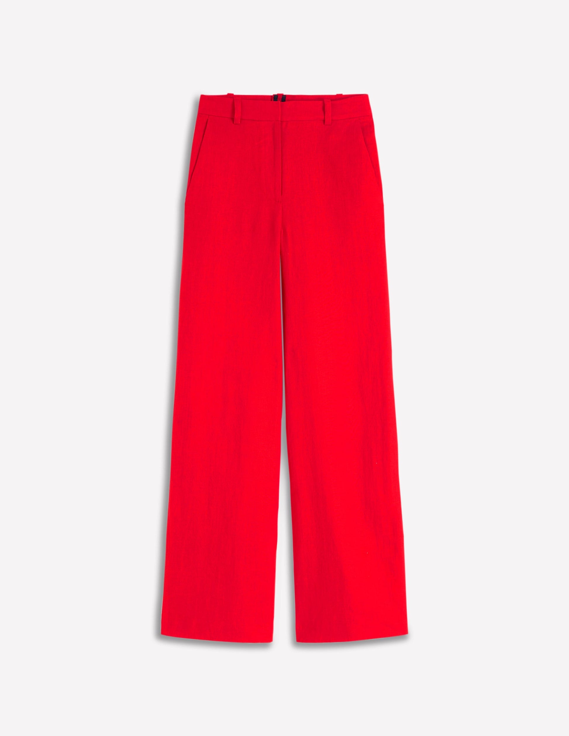 Belgravia Linen Trousers-Bright Cherry-7