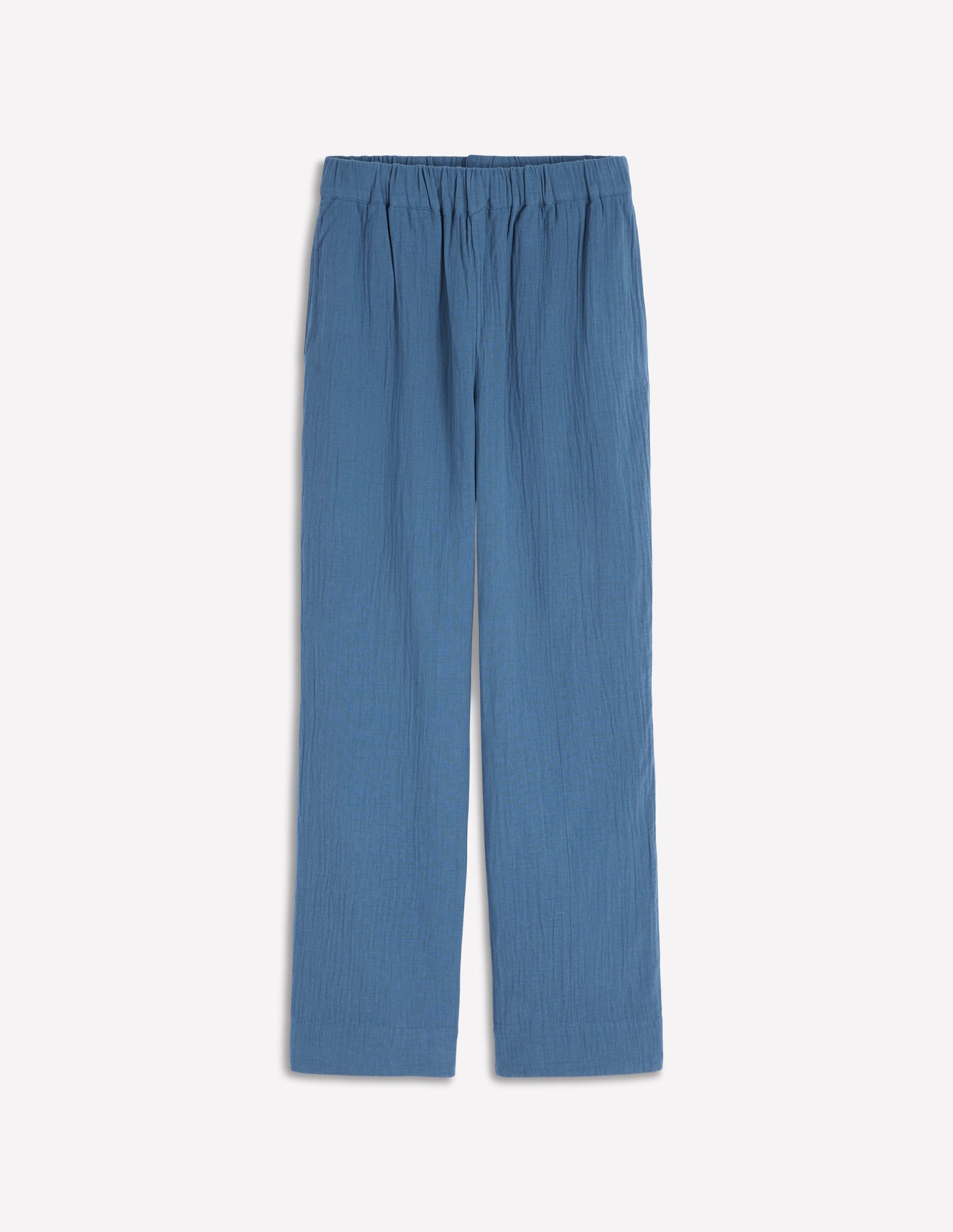Pull On Double Cloth Trousers-Seamist Blue - Image 5