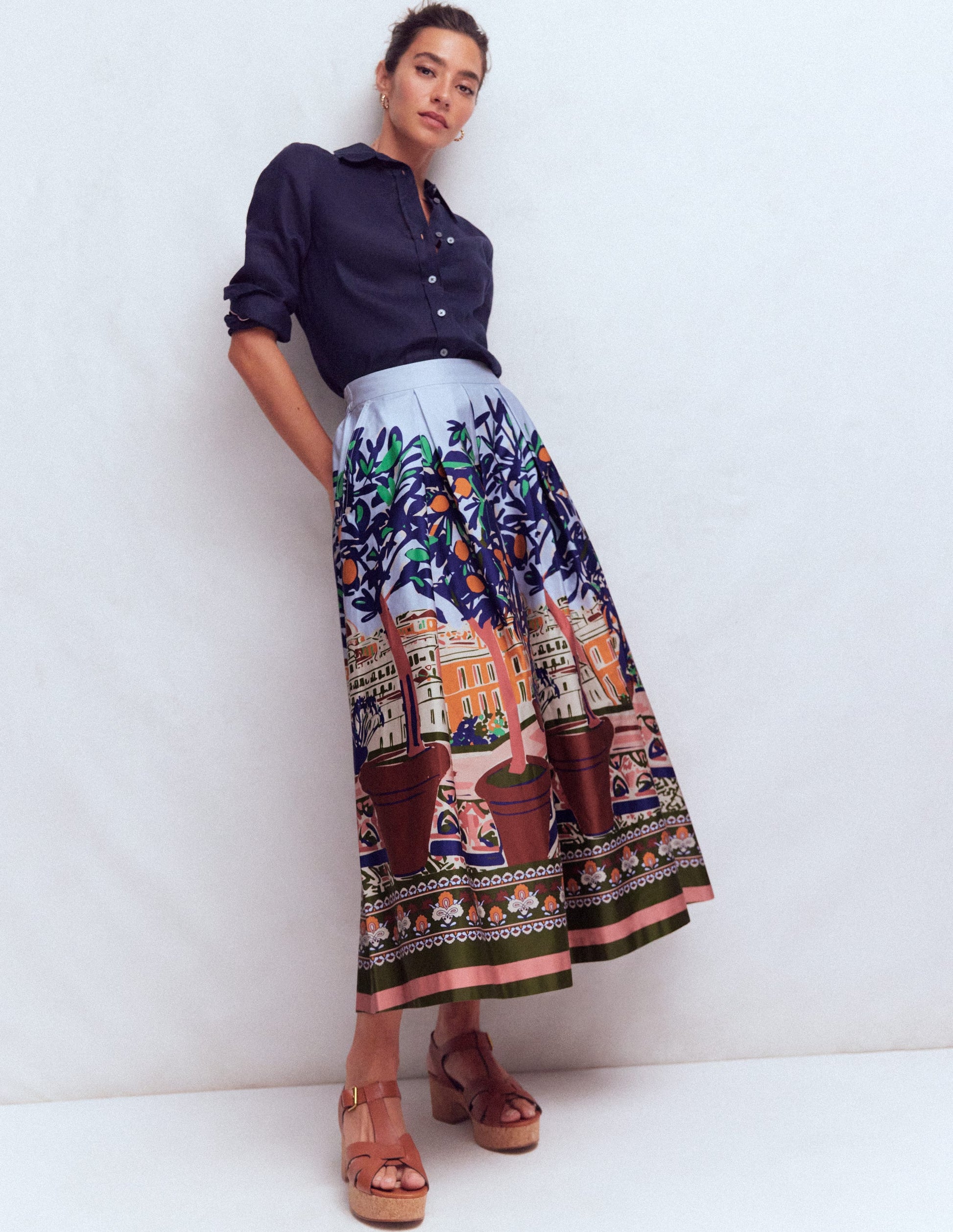 Verity Sateen Skirt-Multi, Balcony Scene-4