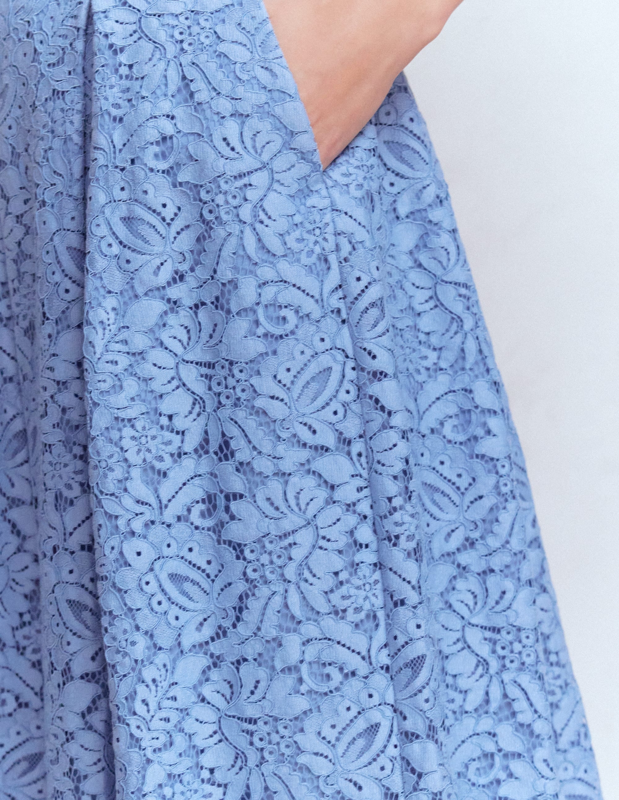 Verity Lace Skirt-Cornflower Blue - Image 2