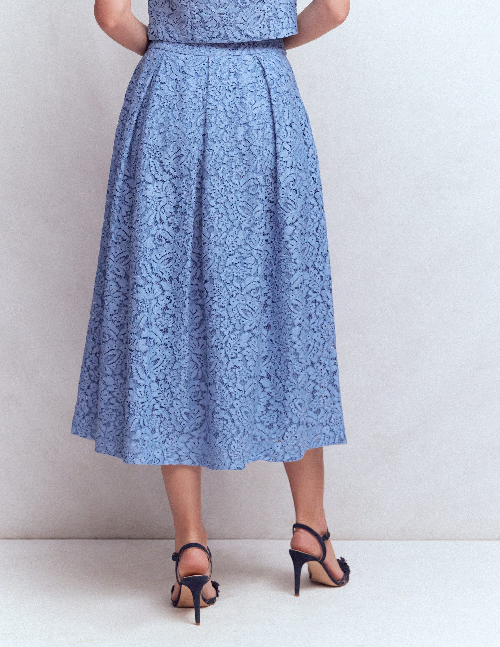 Verity Lace Skirt-Cornflower Blue-3