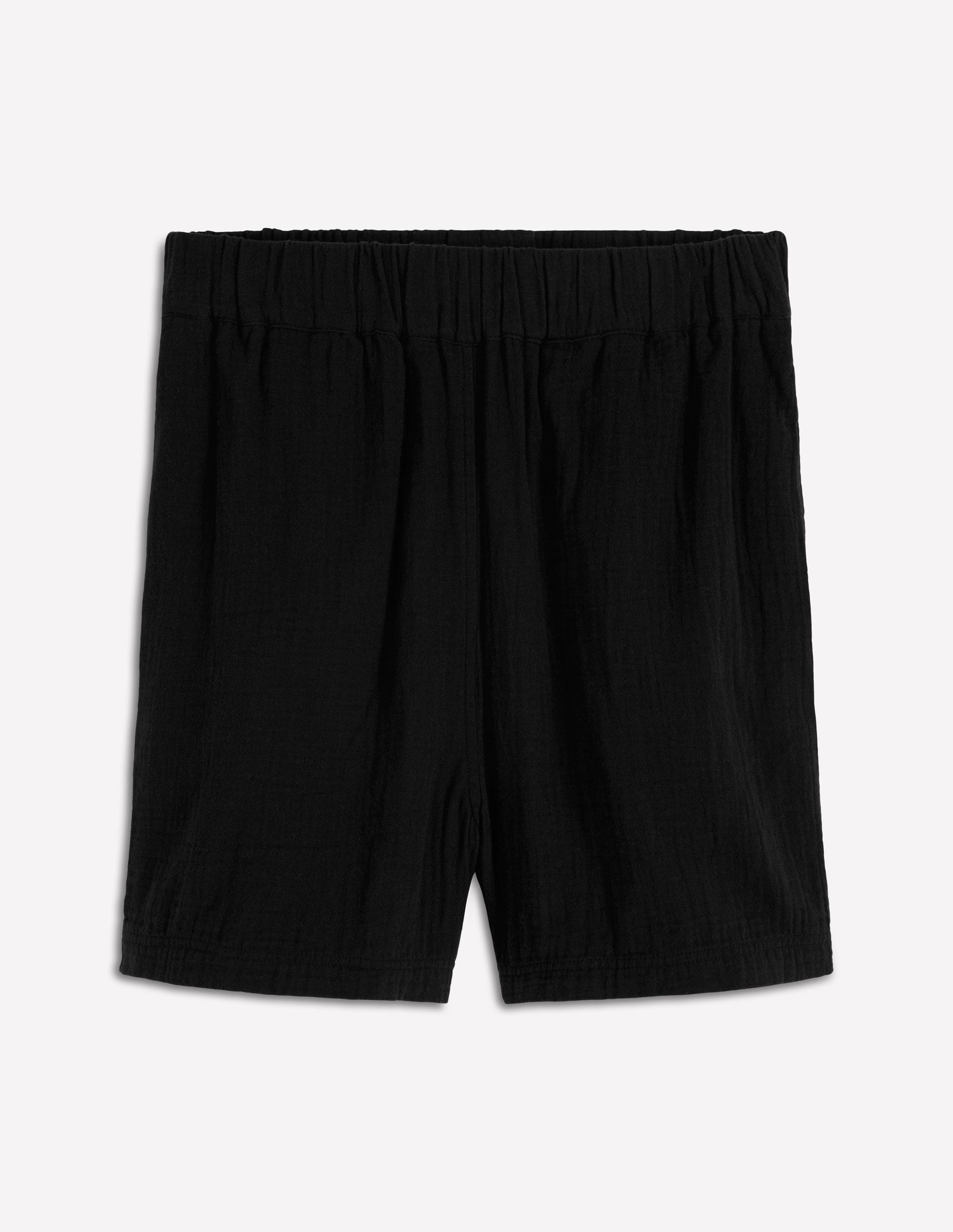 Pull On Double Cloth Shorts-Black-6