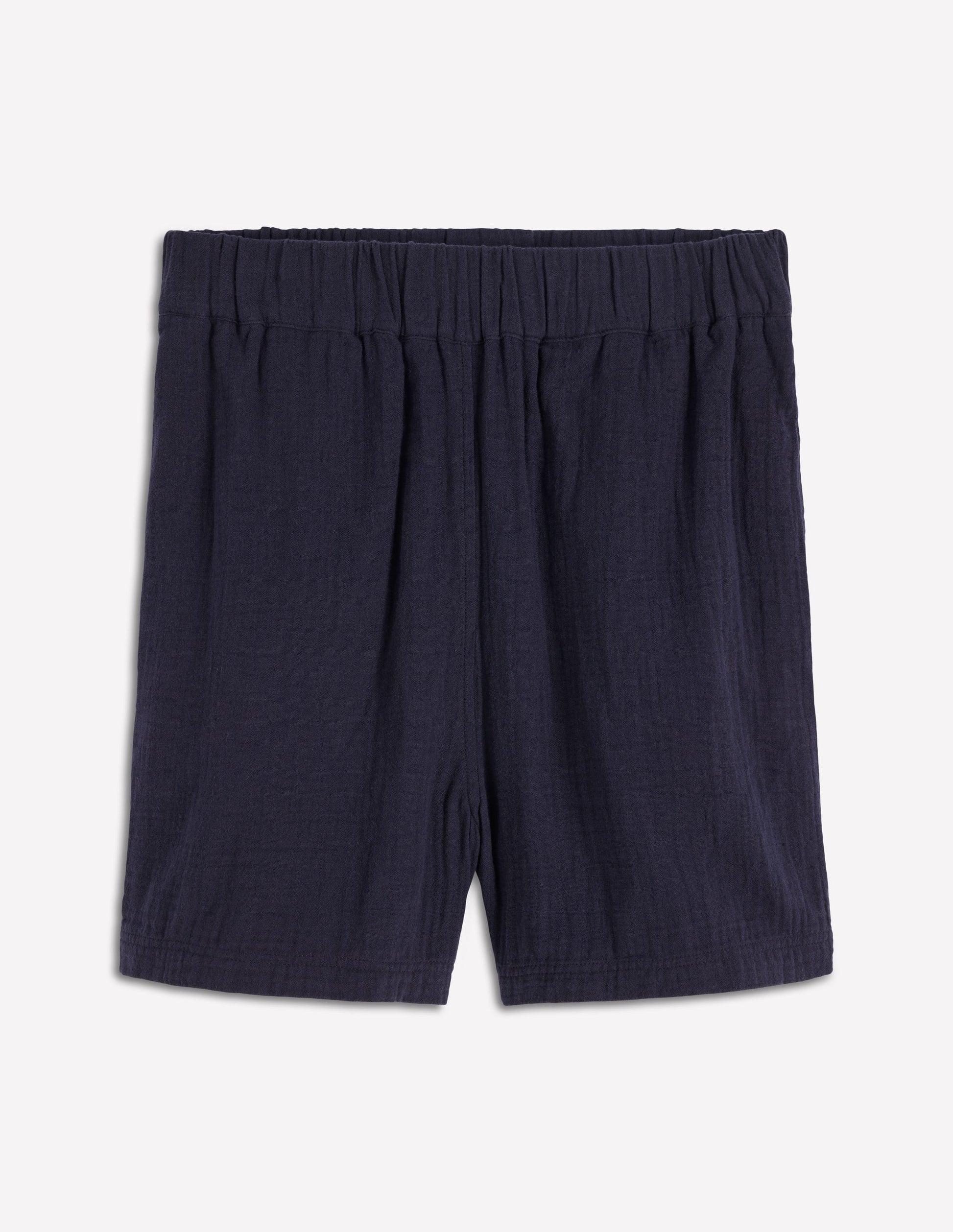 Pull On Double Cloth Shorts-Navy-6