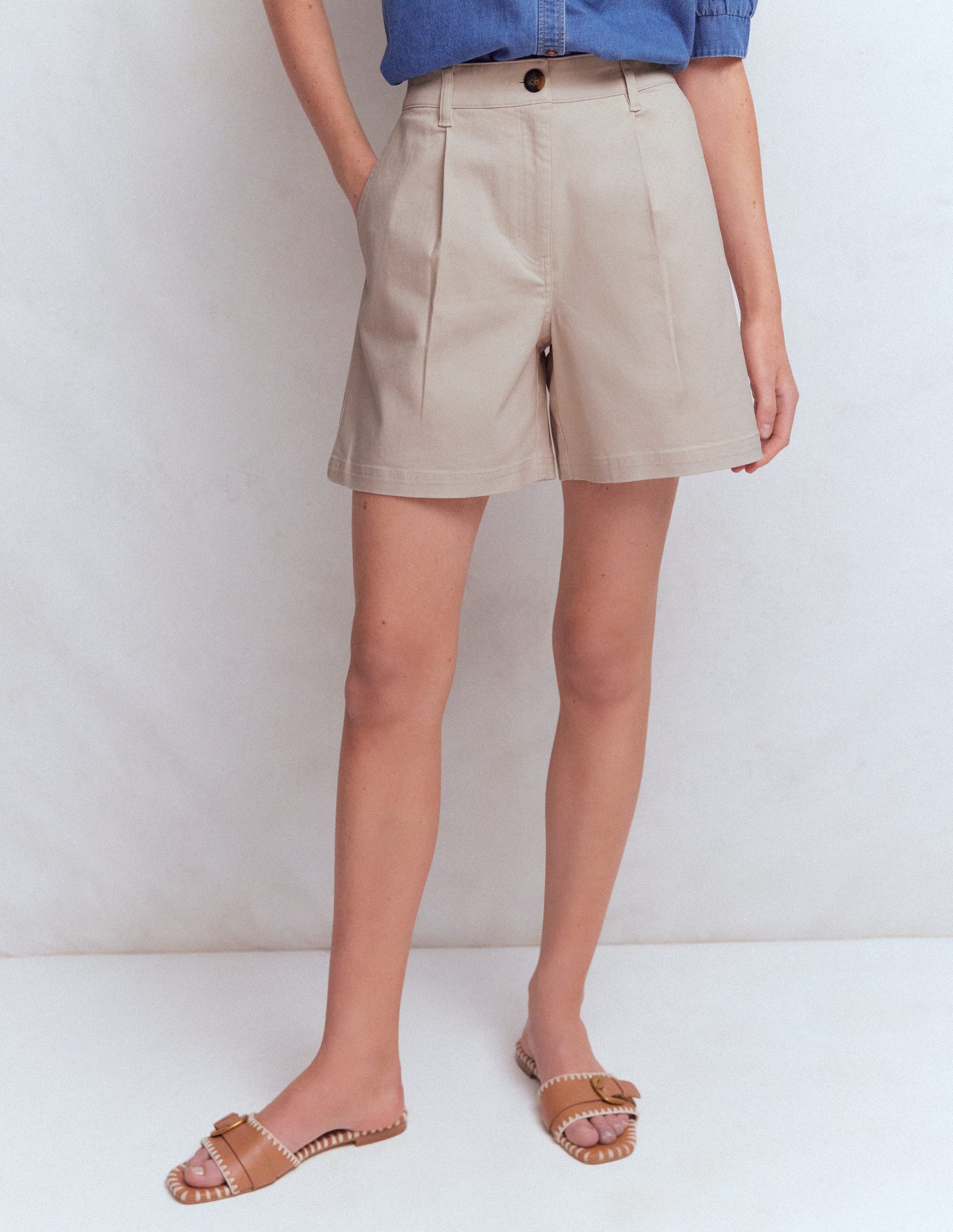 Chino Shorts-Almond Milk-5