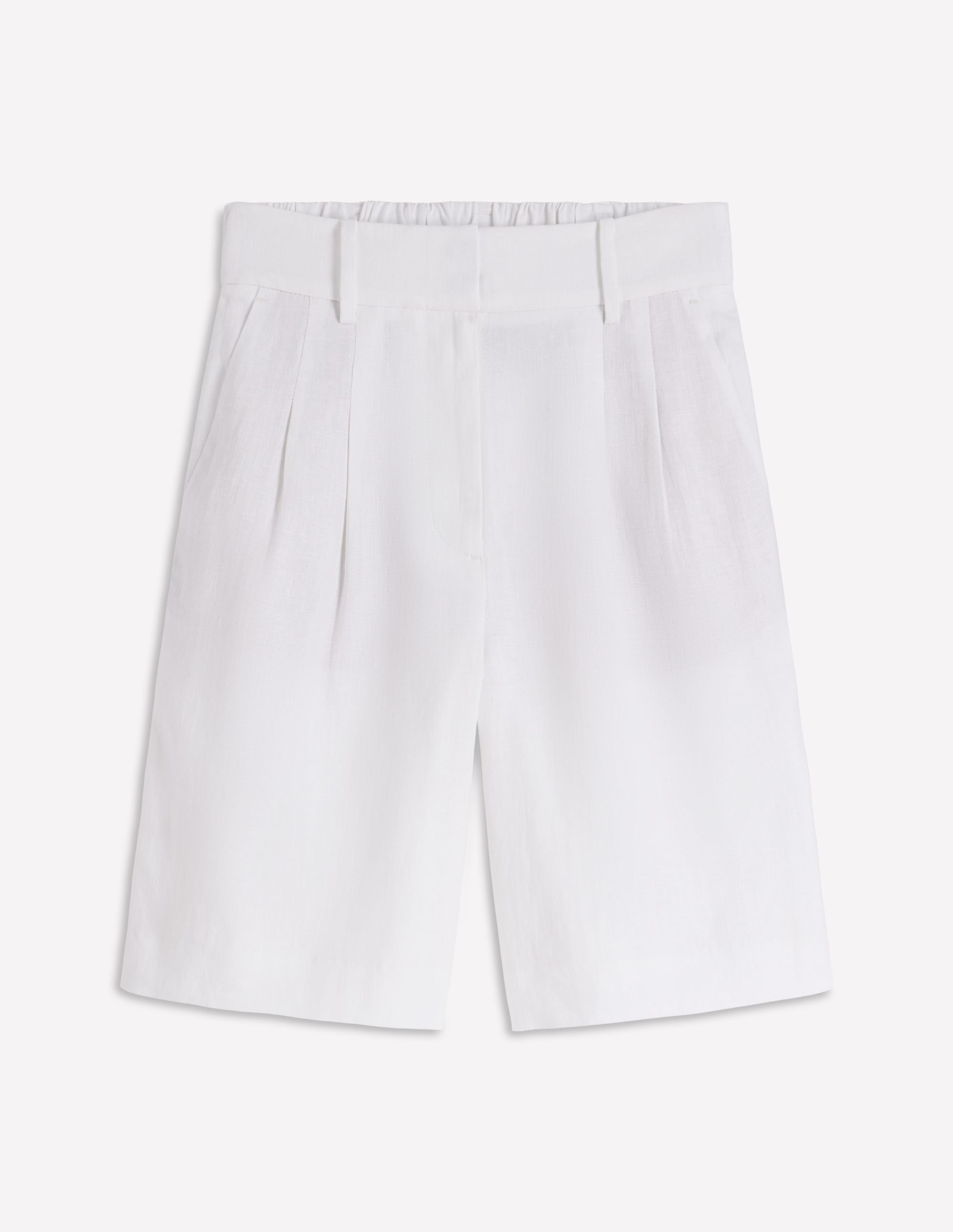 Kensington Linen Shorts-White - Image 6