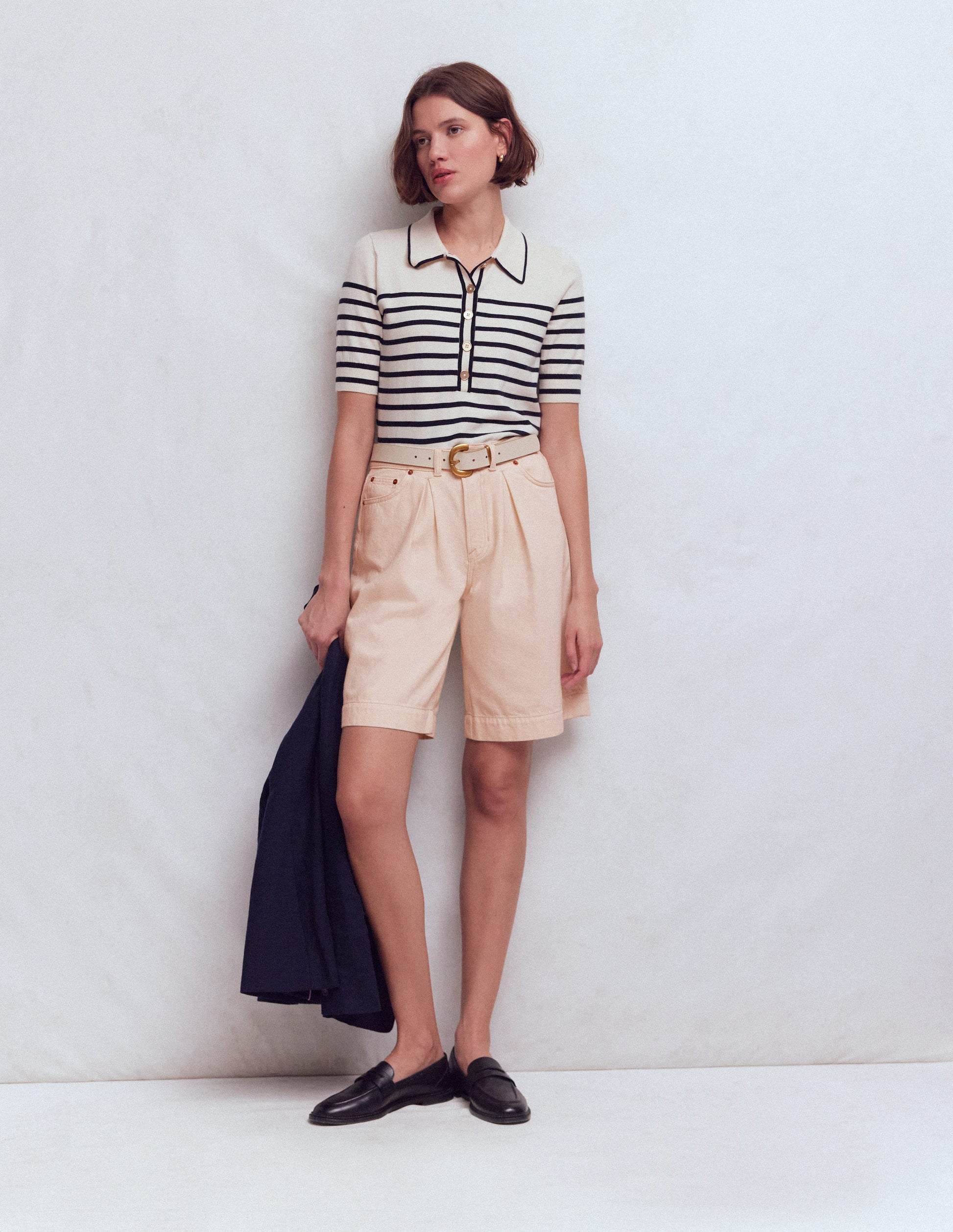 Denim Bermuda Short-Ecru-4