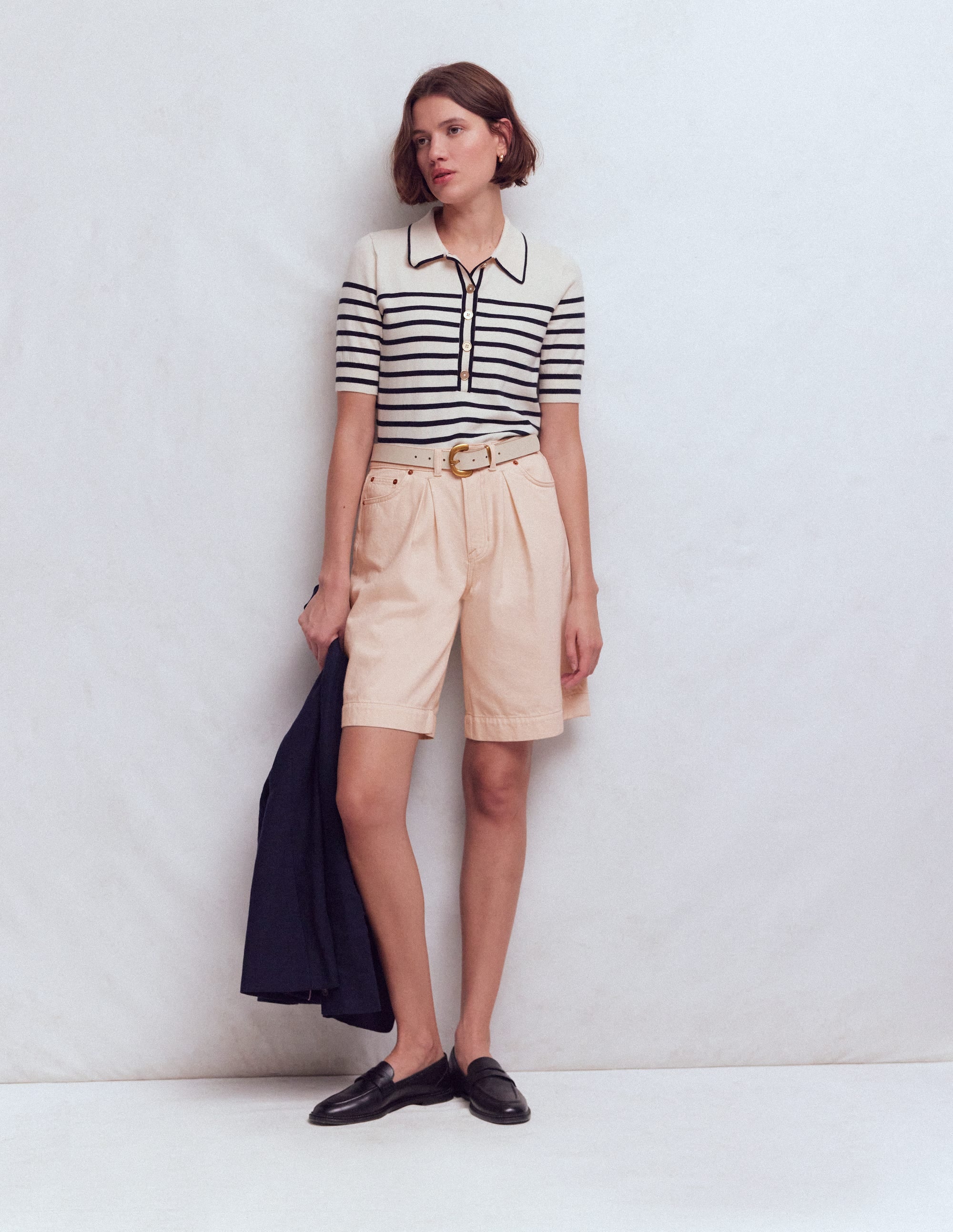 Denim Bermuda Short-Ecru - Image 4
