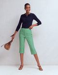 Capri Trousers-Rich Emerald, Gingham