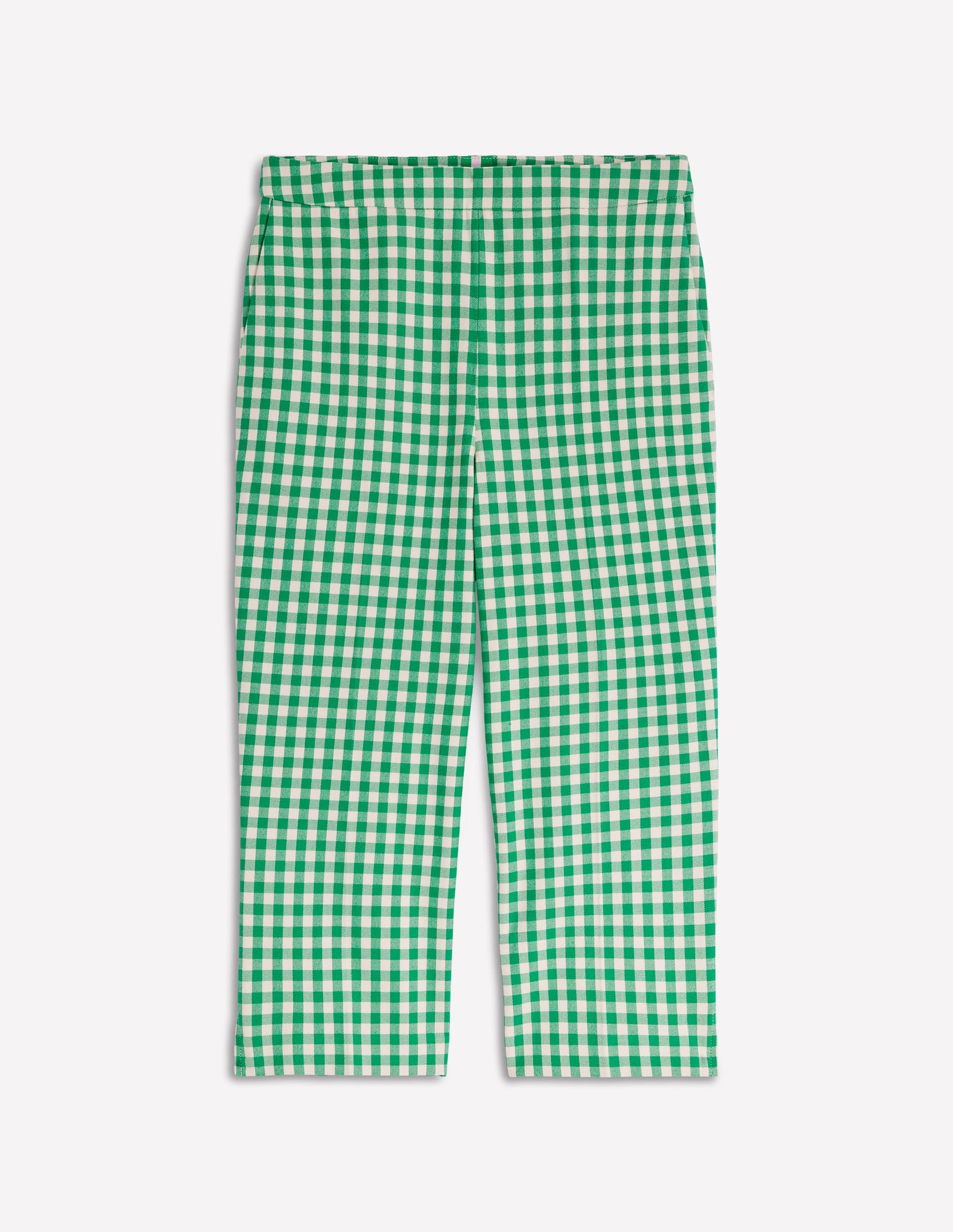 Capri Trousers-Rich Emerald, Gingham-7