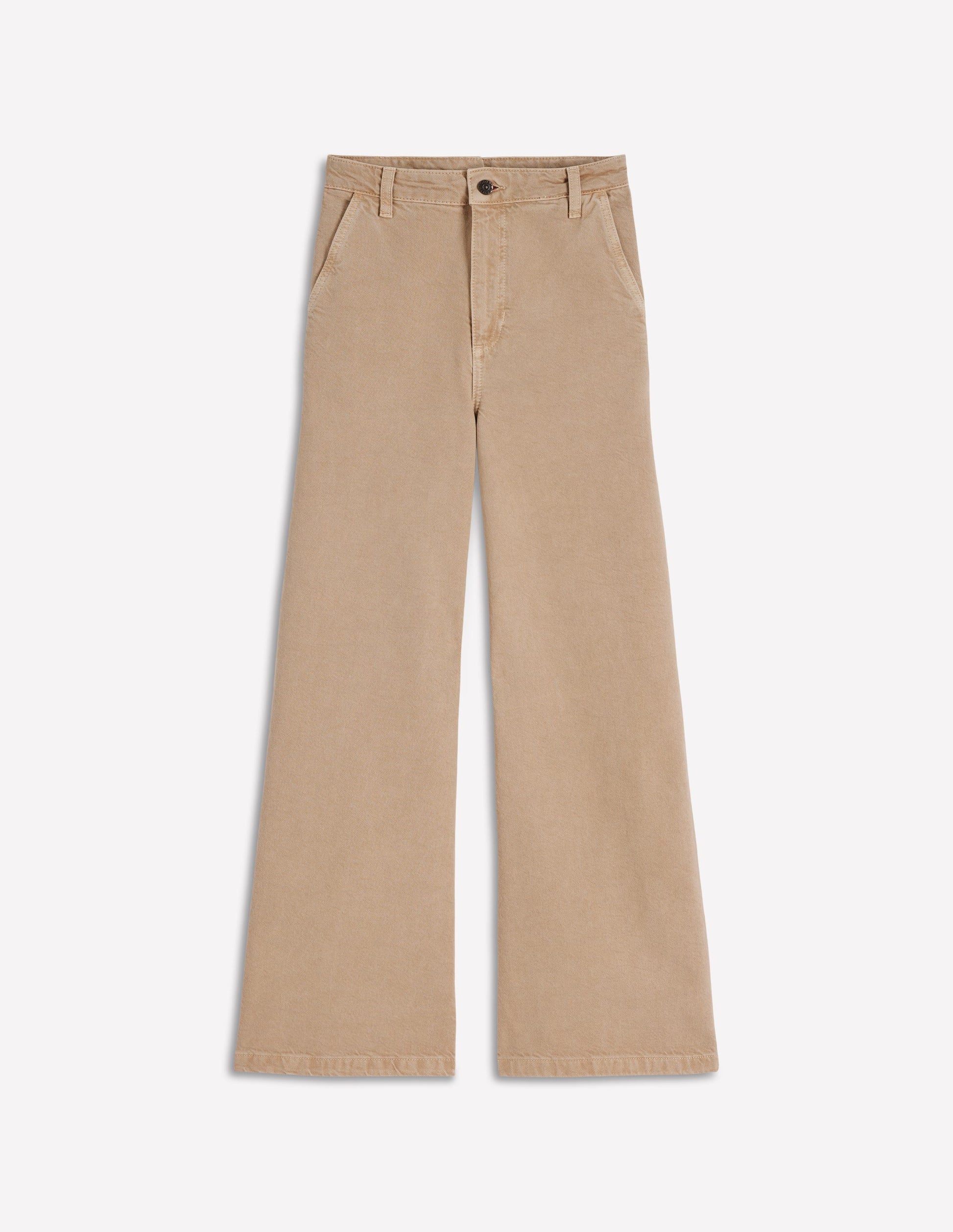 High Rise Palazzo Jeans-Cappuccino-6