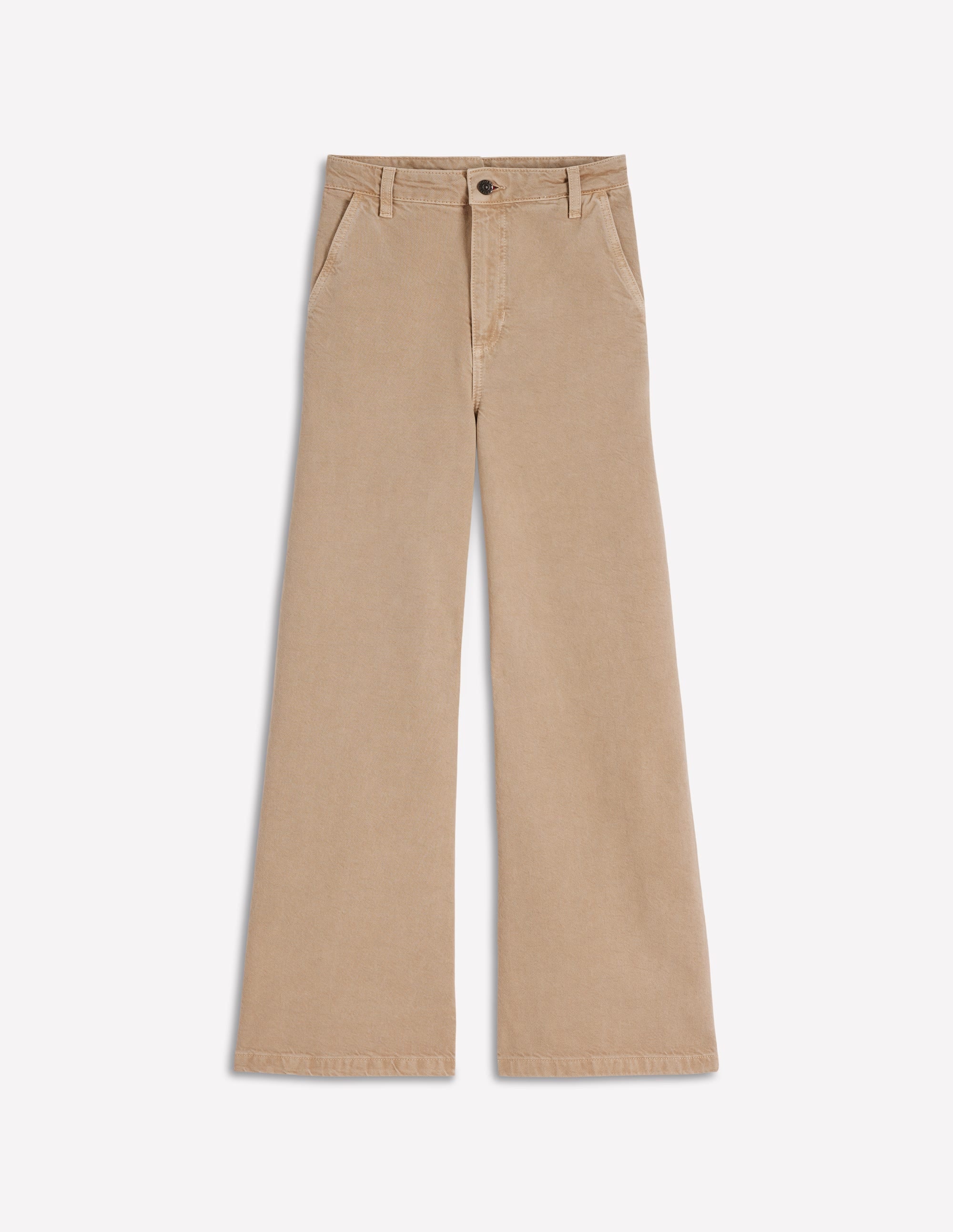 High Rise Palazzo Jeans-Cappuccino - Image 6