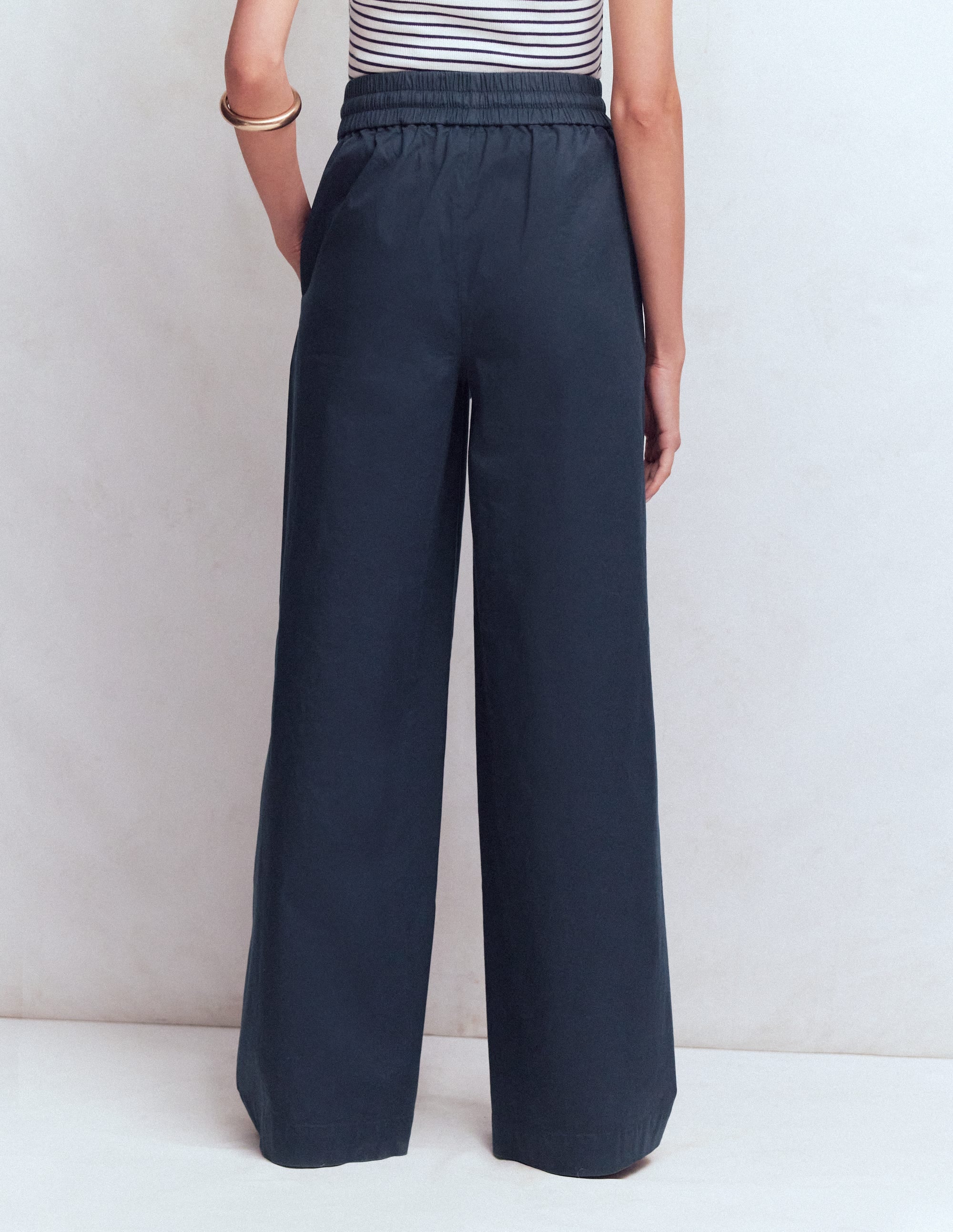 Greenwich Tie Waist Trousers-Navy - Image 3